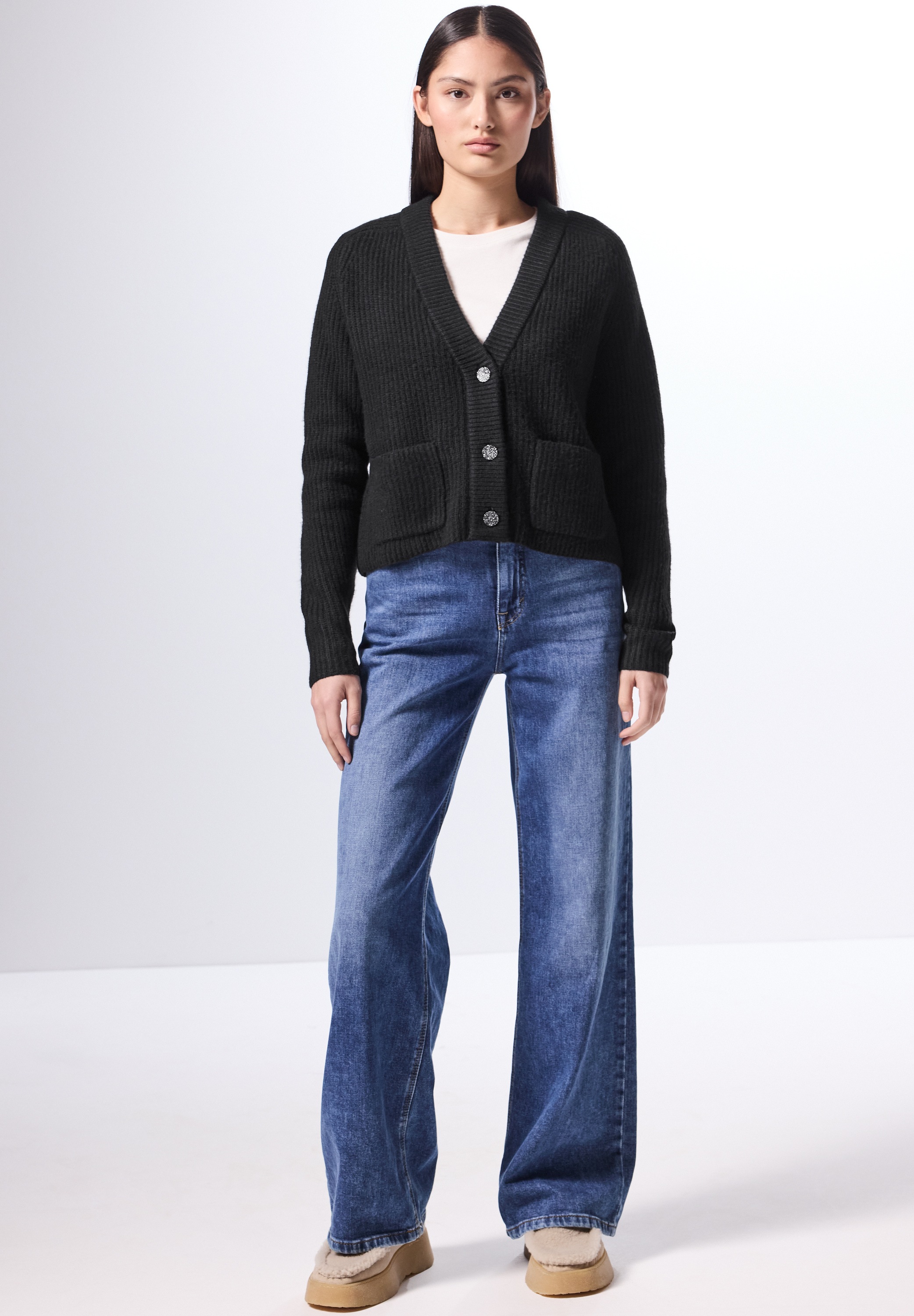 STREET ONE STUDIO Cardigan, mit V-Ausschnitt