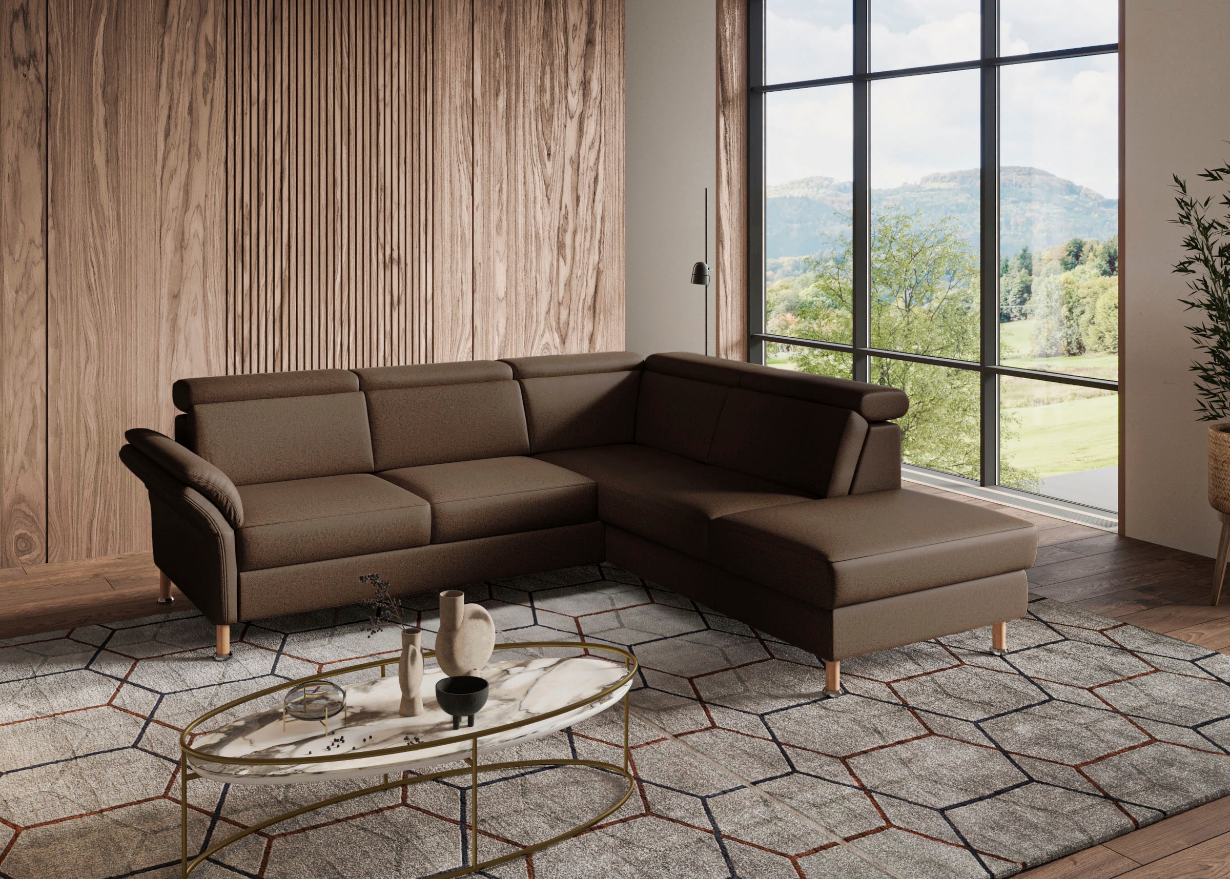 Home affaire Ecksofa »Calypso L-Form«, mit Relaxfunktion motorisch im Sofa 2,5- Sitzer