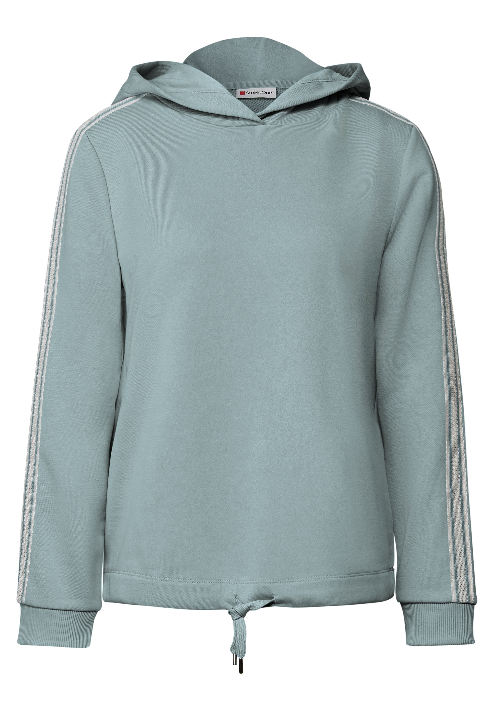 STREET ONE Hoodie, mit Gallonstreifen und Tunnelzug am Saum