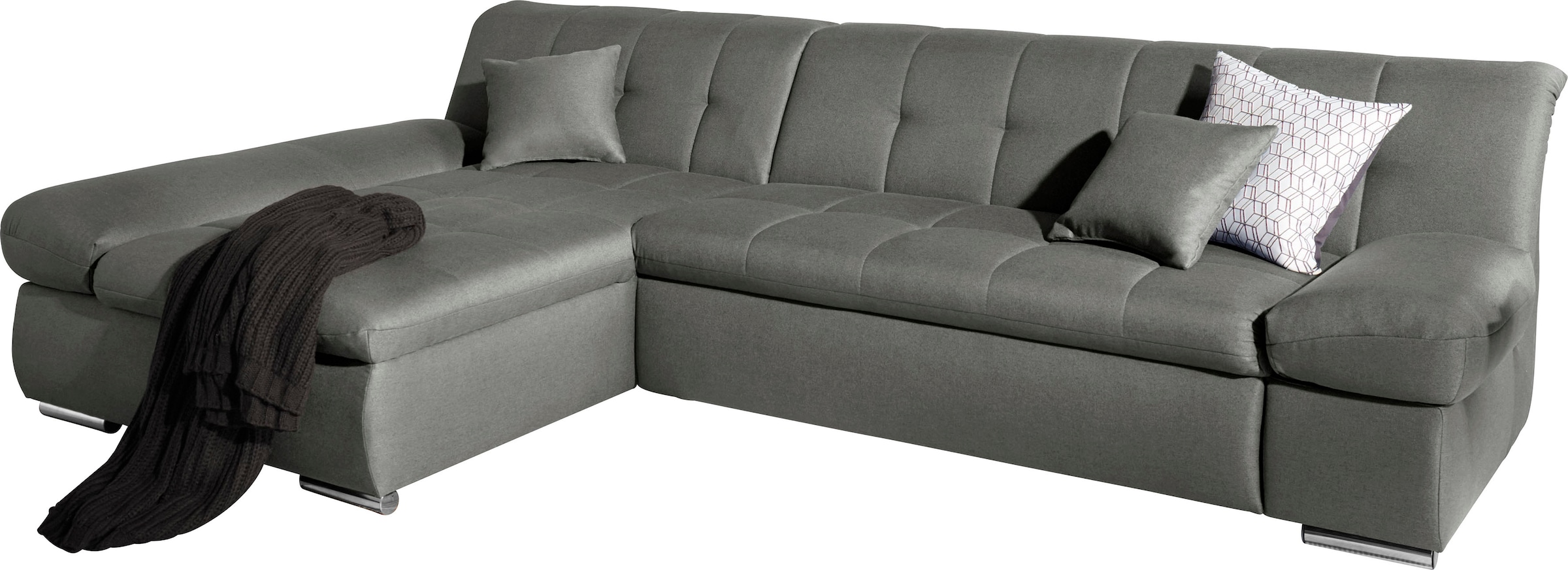 DOMO collection "MONA 297x173 cm, modern und komfortabel" whlw. mit Bettfunktion, L-Form