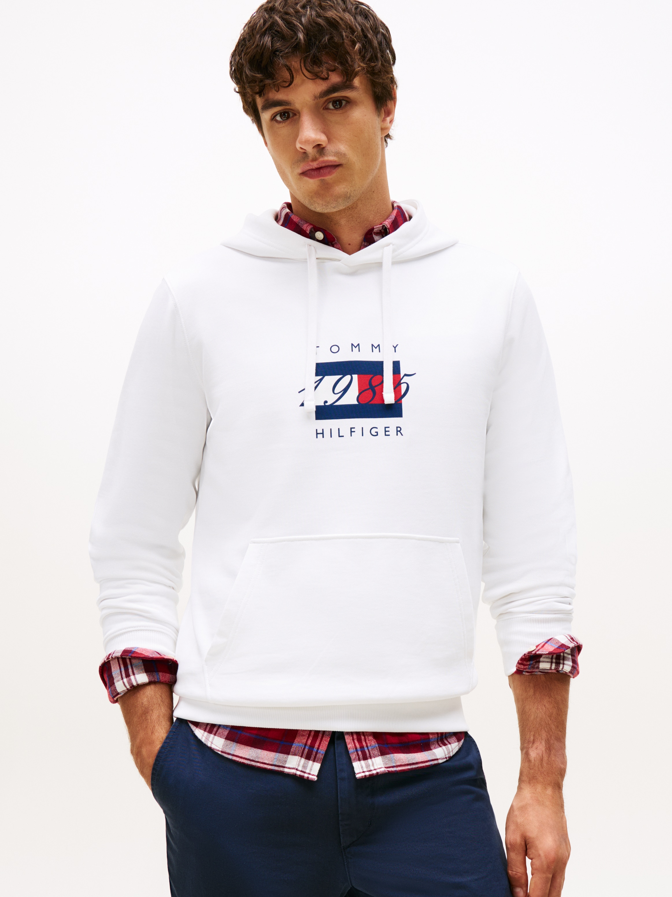 Tommy Hilfiger Kapuzensweatshirt "LINEAR FLAG GRAPHIC", Regular Fit, Hoodie günstig online kaufen