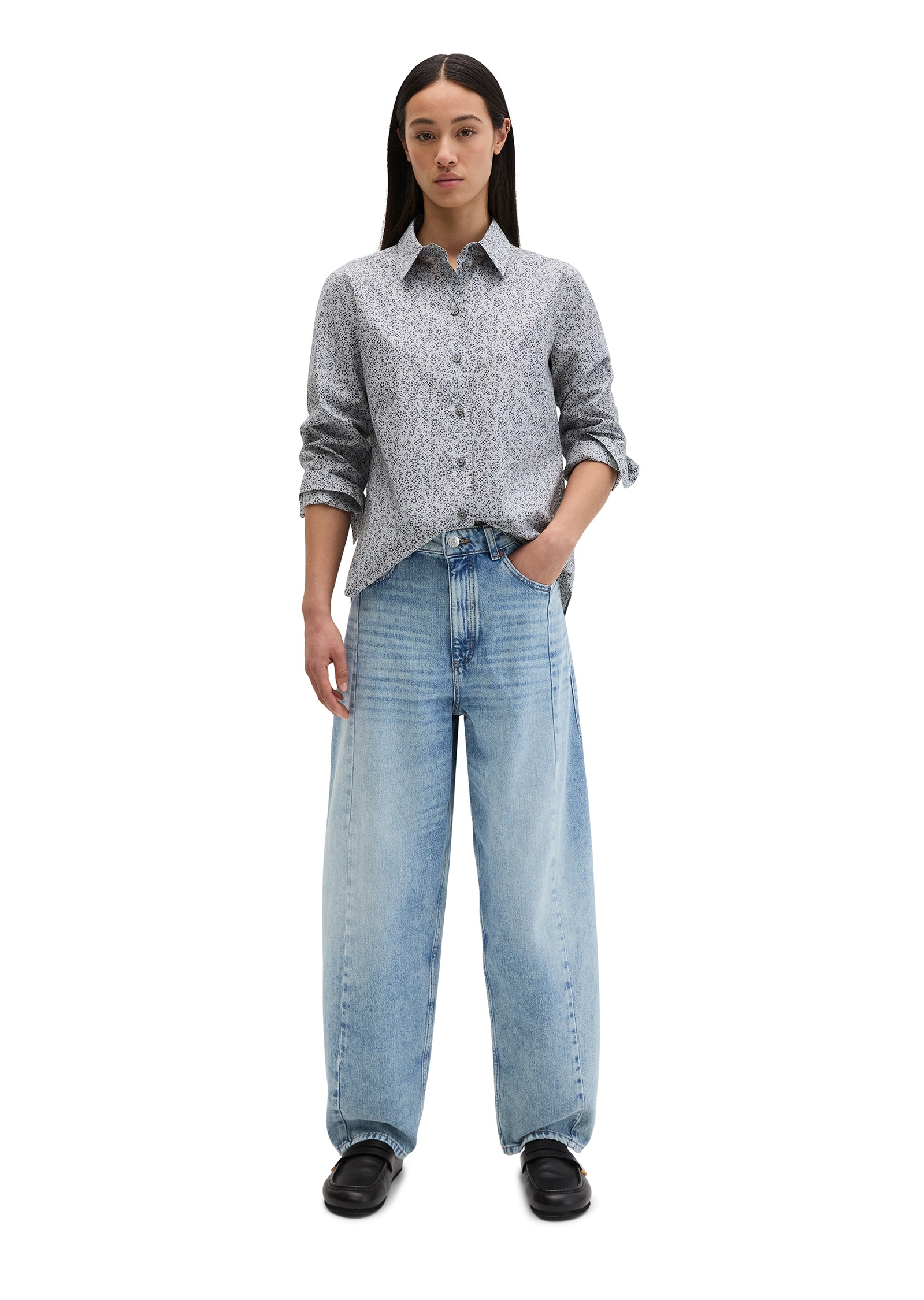 Marc O'Polo Langarmbluse »aus Papertouch-Popeline«