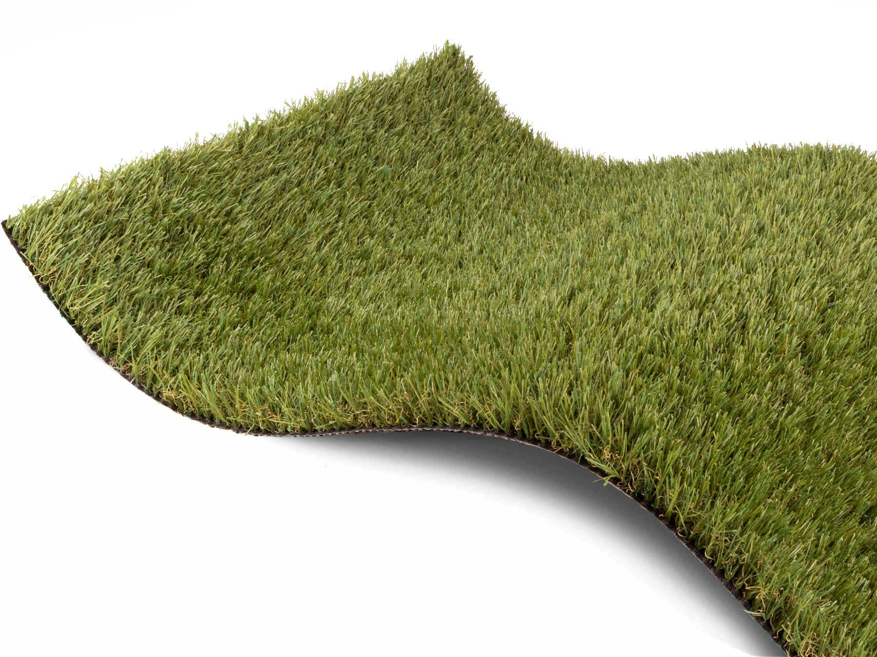 Kunstrasen "Kunstrasen KORSIKA, Gesamthöhe 32 mm", grün, B:400cm L:400cm, Polyethylen (PE), PRIMAFLOR-IDEEN IN TEXTIL, Teppiche, natürliche Optik, mit Drainagefunktion, für Balkon, Terrasse & Garten