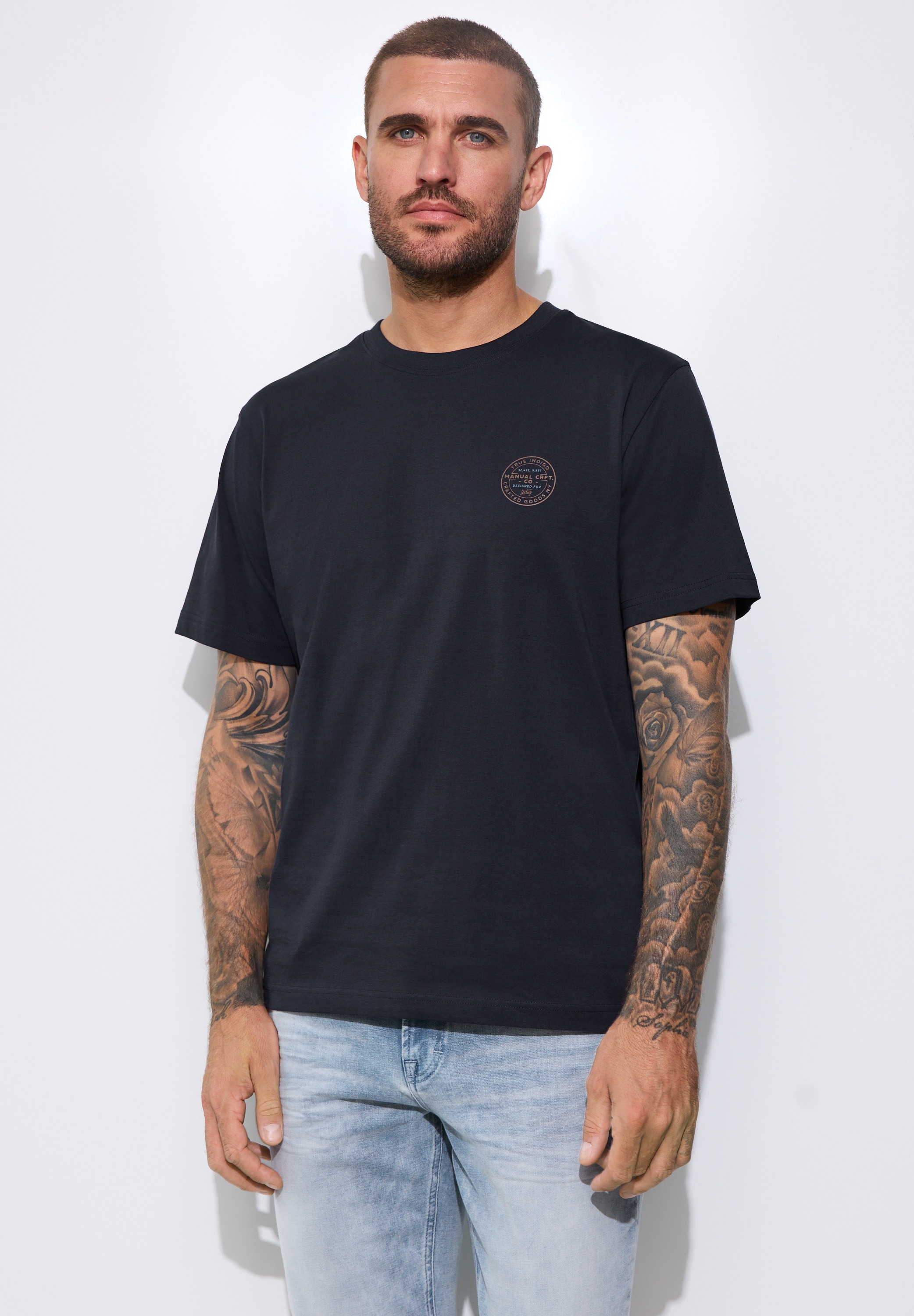 STREET ONE MEN T-Shirt aus reiner Baumwolle