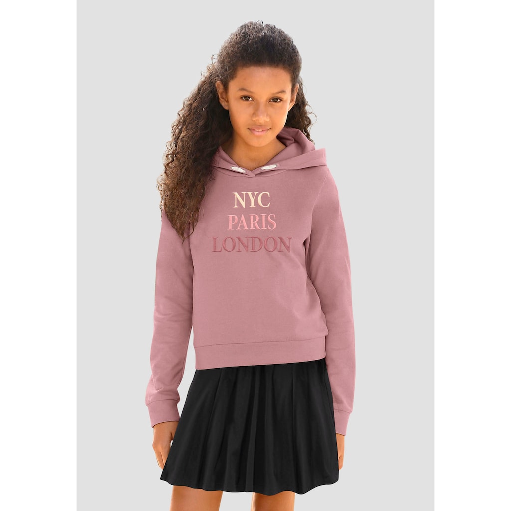 KIDSWORLD Kapuzensweatshirt »NYC Paris London«