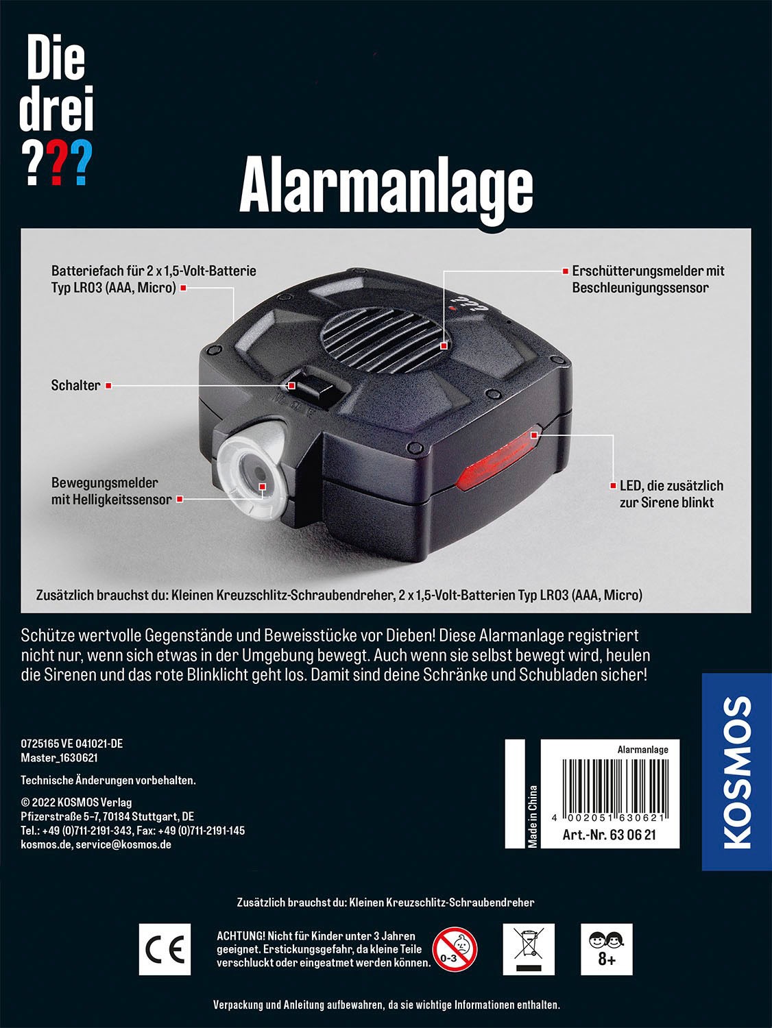 Kosmos Experimentierkasten »Die drei ??? Alarmanlage«