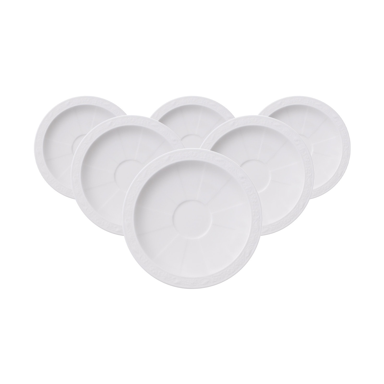 Villeroy & Boch Untertasse "Espresssountertassen White Pearl ø 13 cm 6er Set weiß"