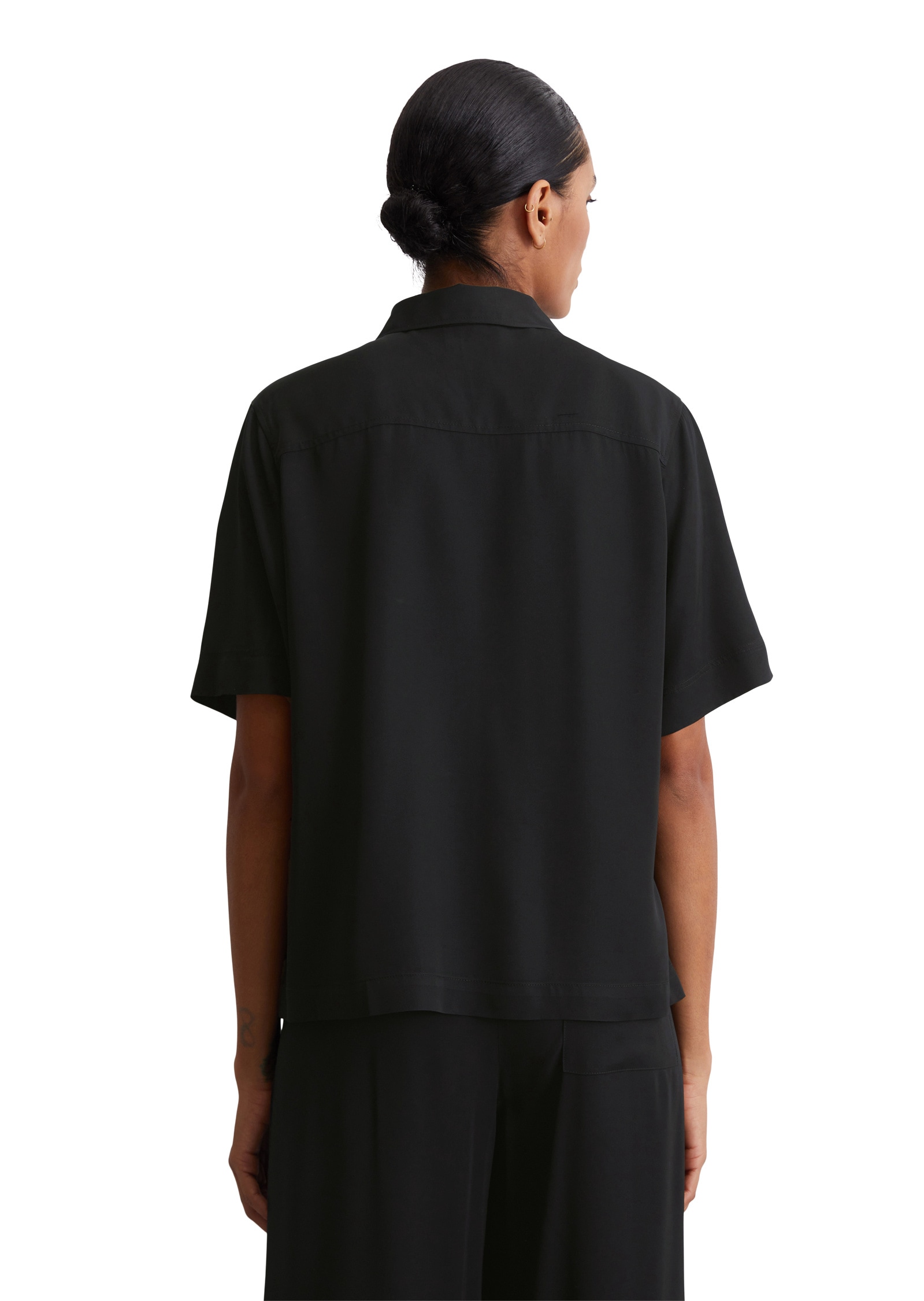 Marc O'Polo Kurzarmbluse »aus Viskose-Twill«
