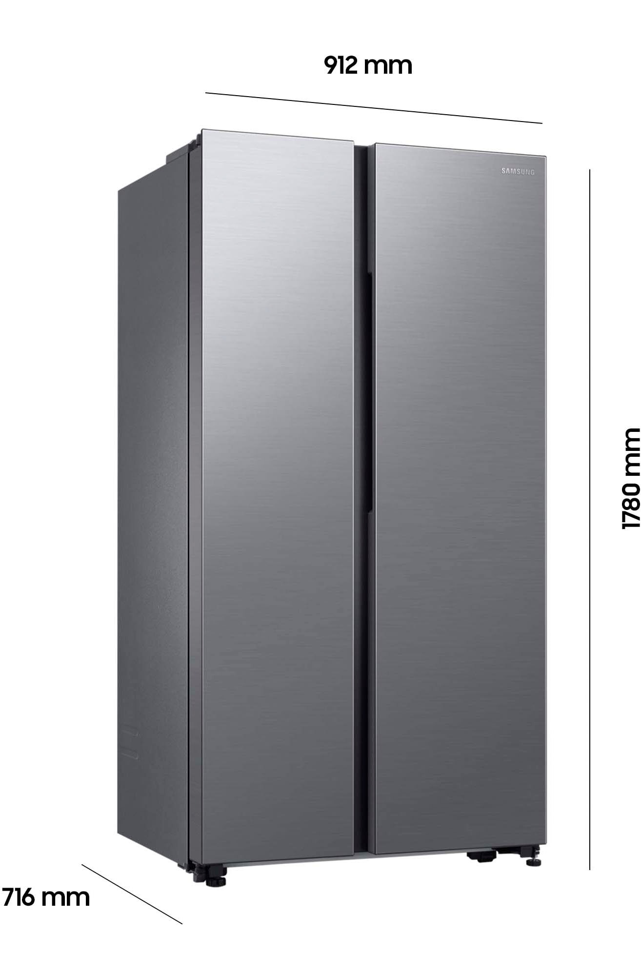 Samsung Side-by-Side »RS62DG5003S9«, RS62DG5003S9, 178 cm hoch, 91,2 cm breit, SpaceMaxᵀᴹ - Viel Platz für deine Vorräte