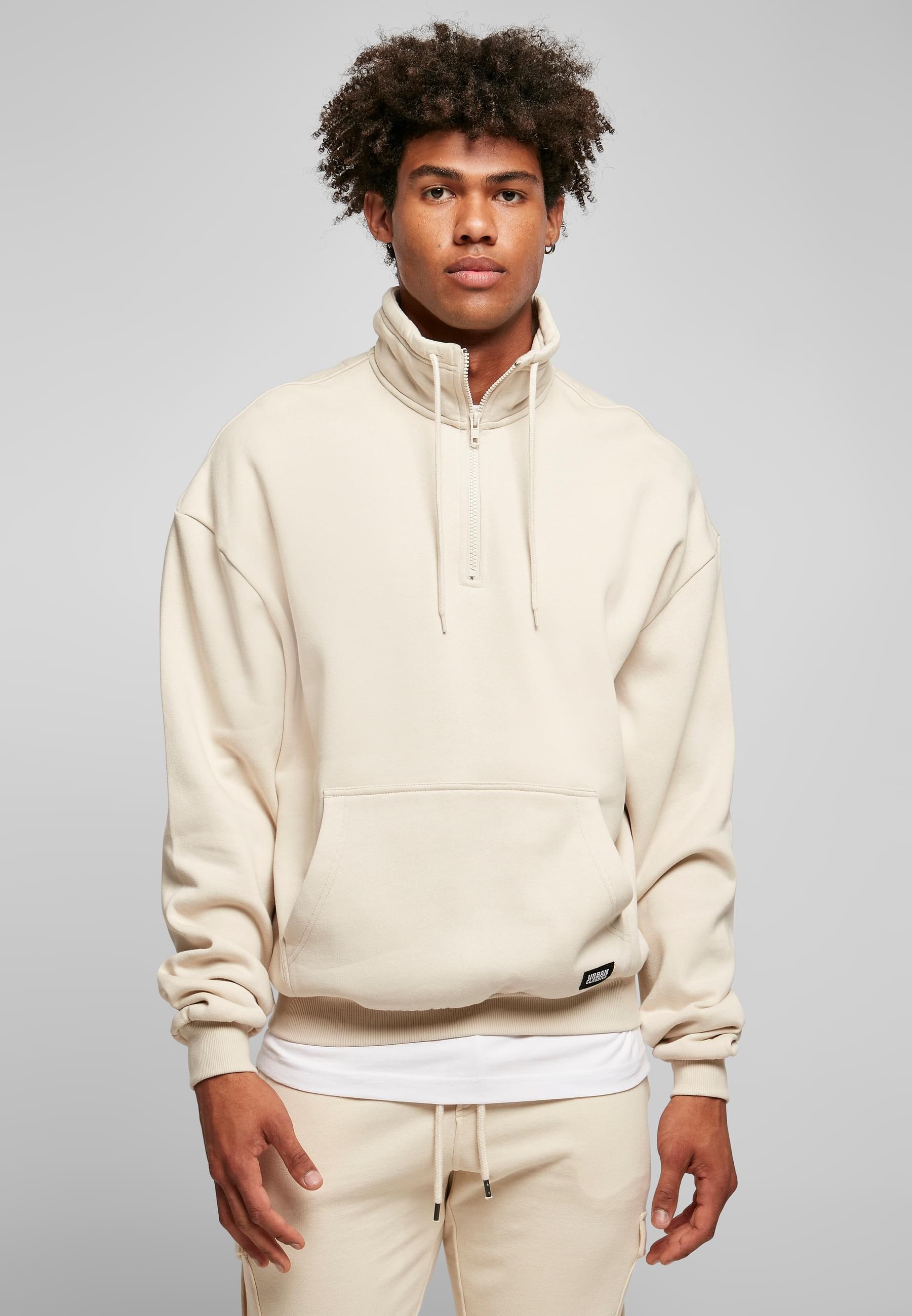 URBAN CLASSICS Sweatjacke »Urban Classics Herren Organic Drawstring Troyer«