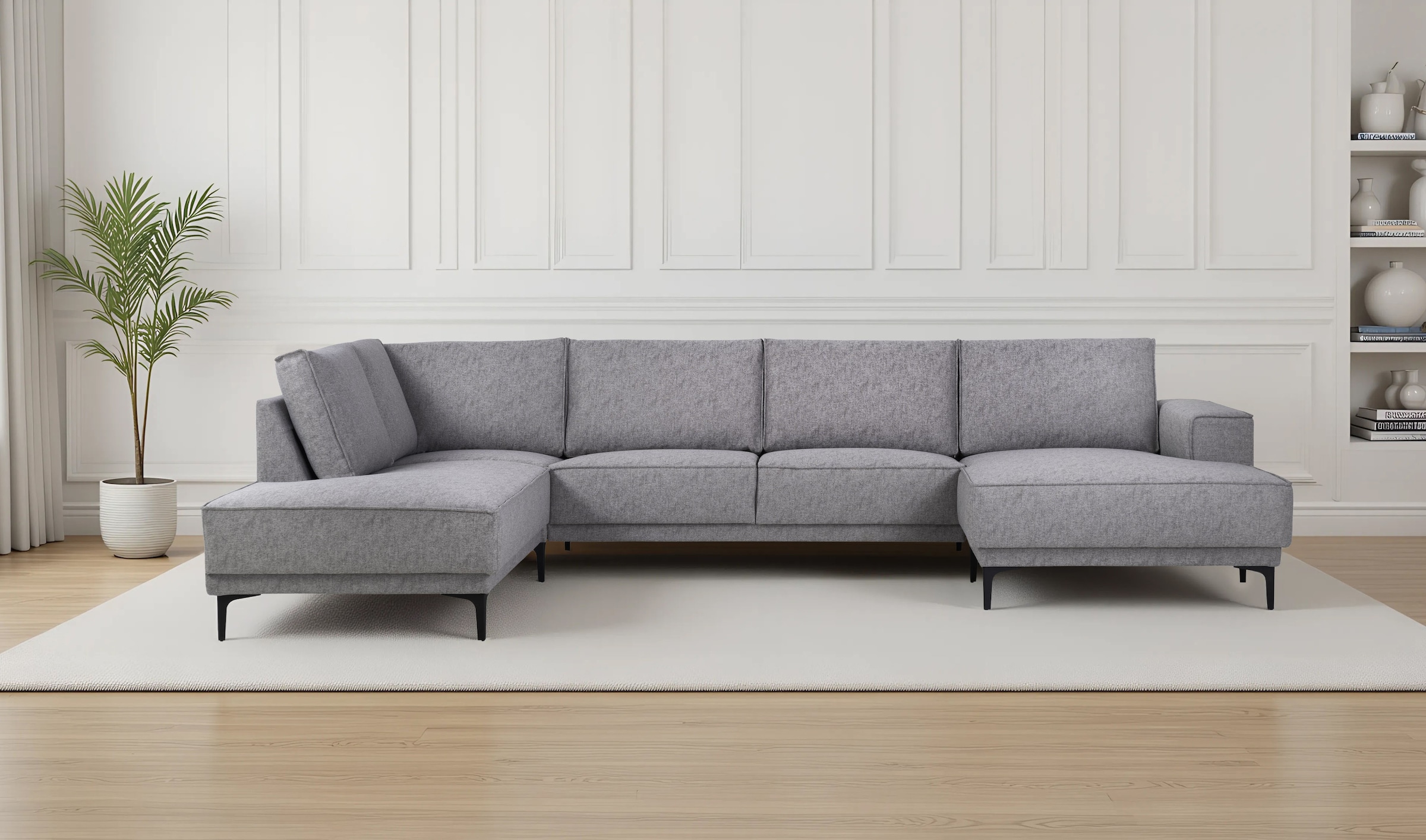 OTTO home Wohnlandschaft "XXL Sofa Oland, Struktur, Flachgewebe, Luxus-Micr günstig online kaufen