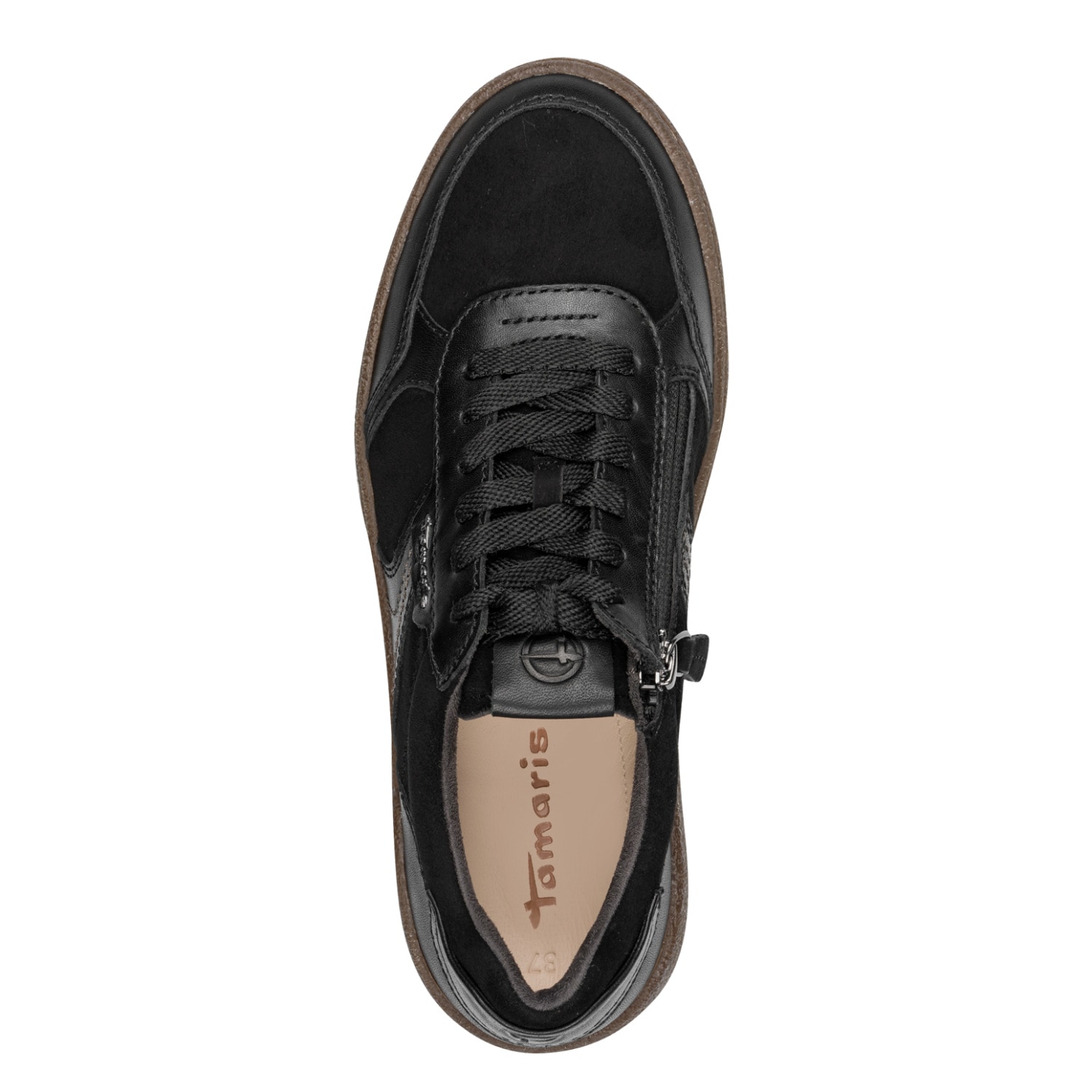 Tamaris Plateausneaker  Halbschuh, Schnürschuh, Freizeitschuh mit seitlichem Label
