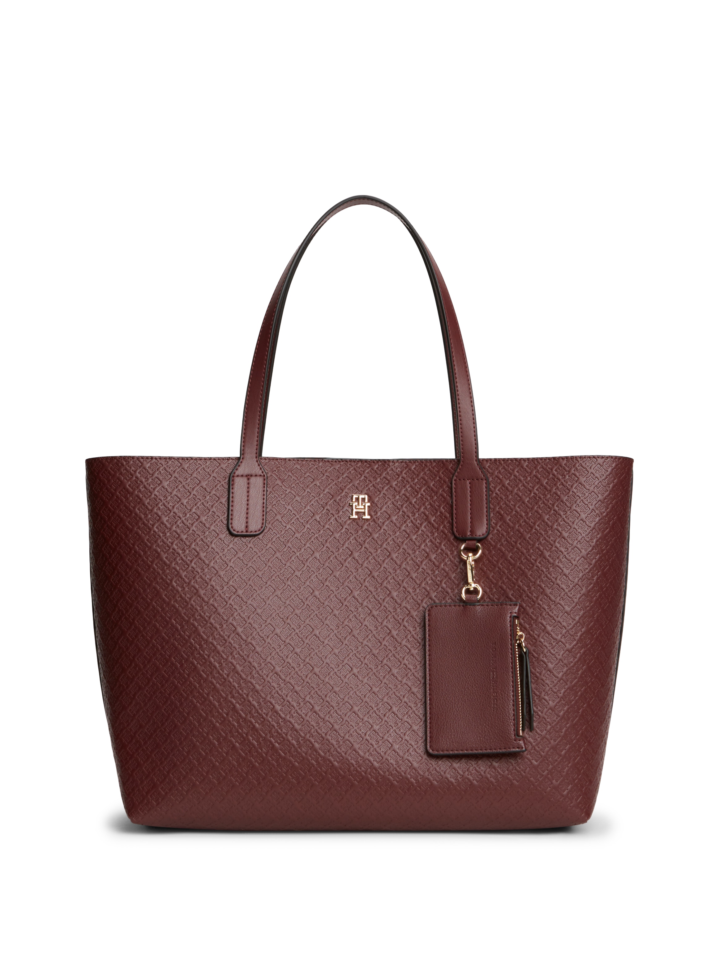 Tommy Hilfiger "TH ICON TOTE MONO" Damen Schultertasche mit TH-Allover-Logoprägung