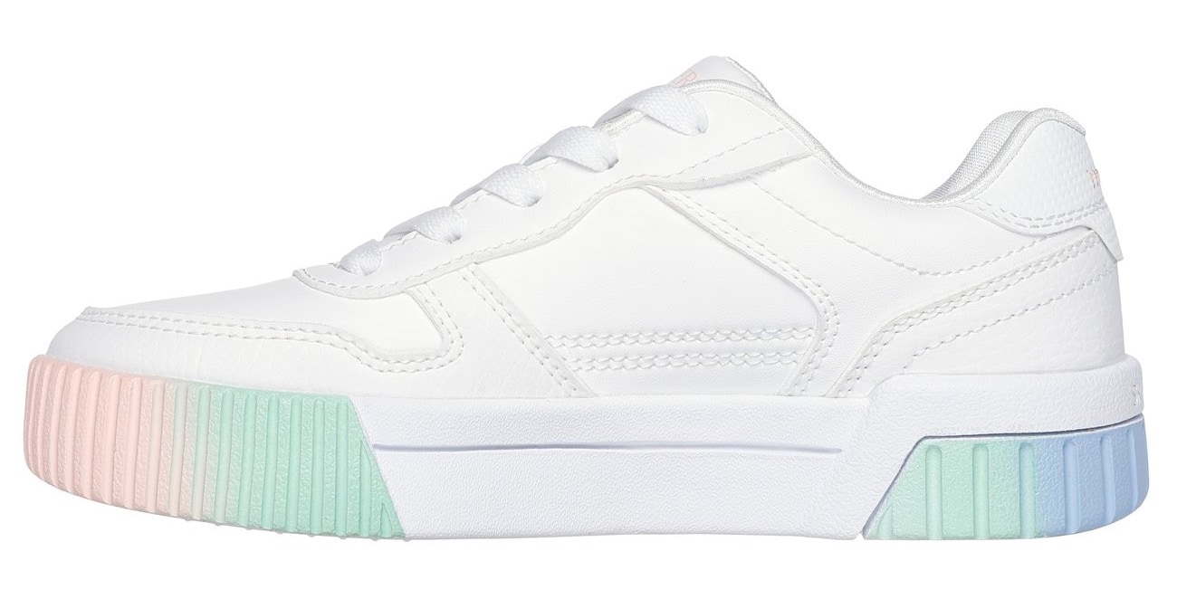 Skechers Sneaker »JADE-SOFT GLOW«, Schnürschuh mit Regenbogenlaufsohle, Größenschablone zum Download