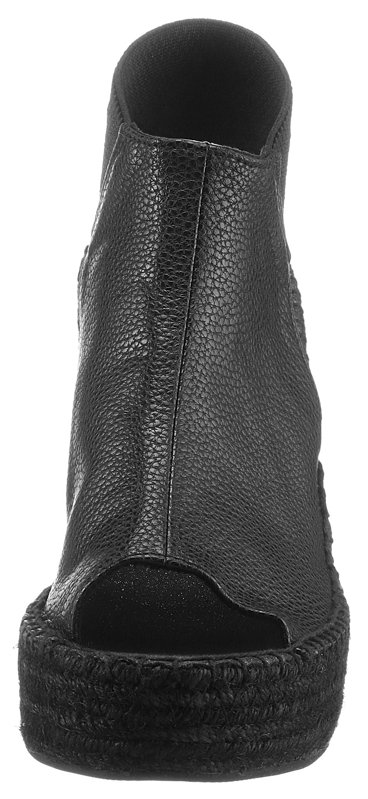 Sandalette REPLAY "Tyne", Damen, Gr. 38, schwarz, Lederimitat, unifarben, Schuhe Sandalette, Sommerschuh, Sandale, Keilabsatz, mit Glitzerlogo an der Ferse 3