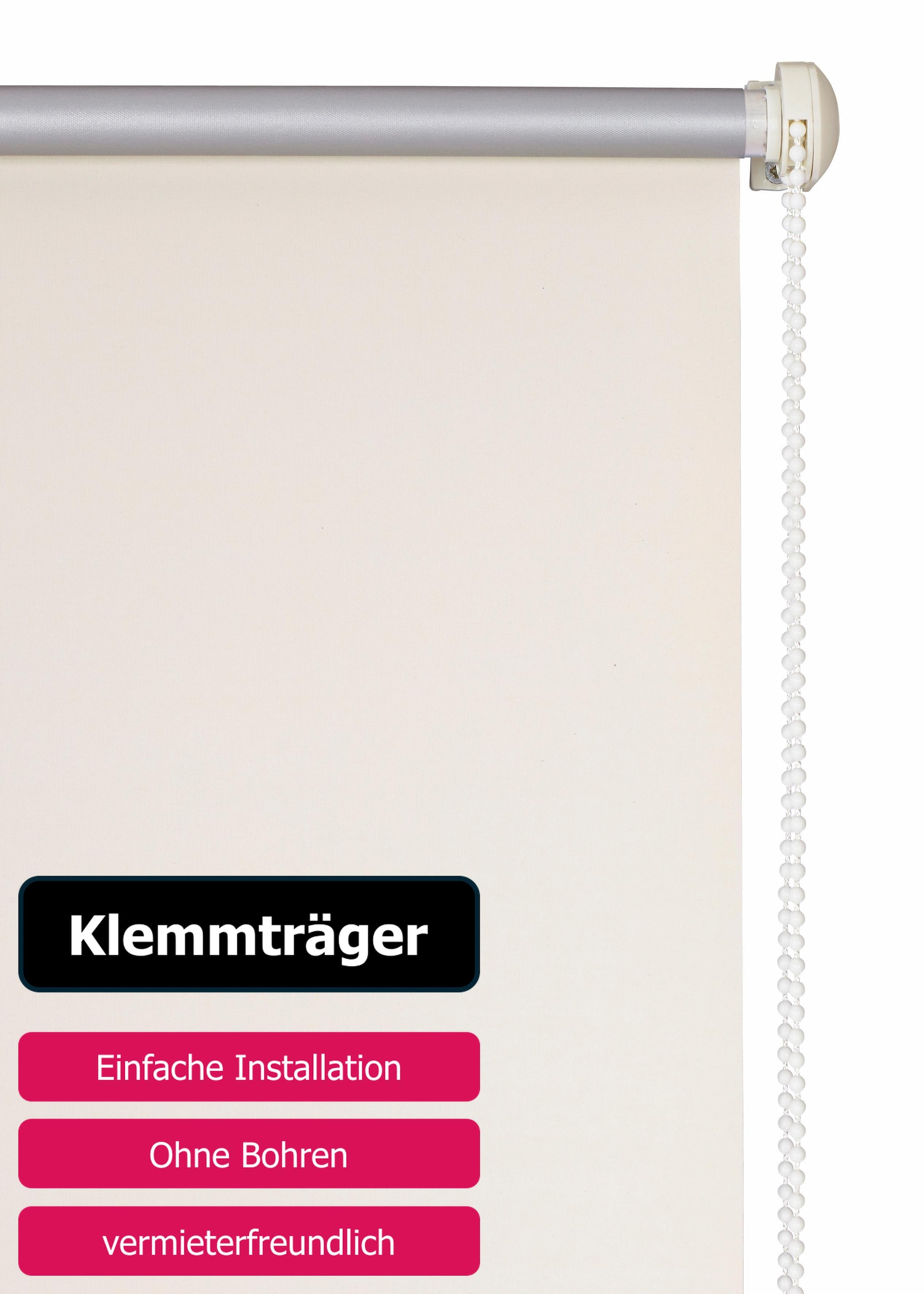 my home Seitenzugrollo »THEMSE«, abdunkelnd, energiesparend-Verdunkelung-Sichtschutz, ohne Bohren, freihängend, Klemmträger