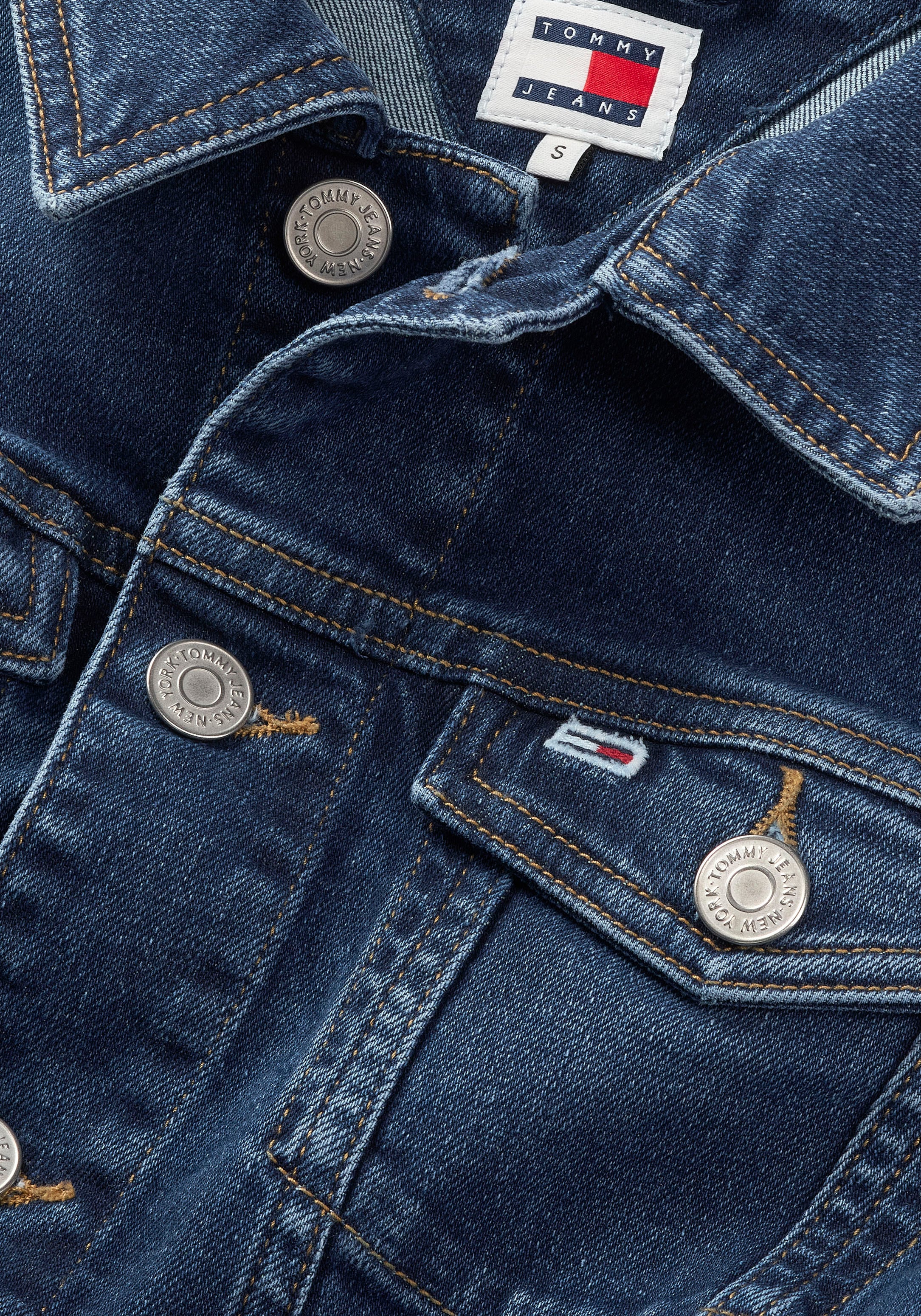 Tommy Jeans Jeansjacke »VIVIANNE mit JACKET SKN bestellen BAUR Logostickerei | AH5150«