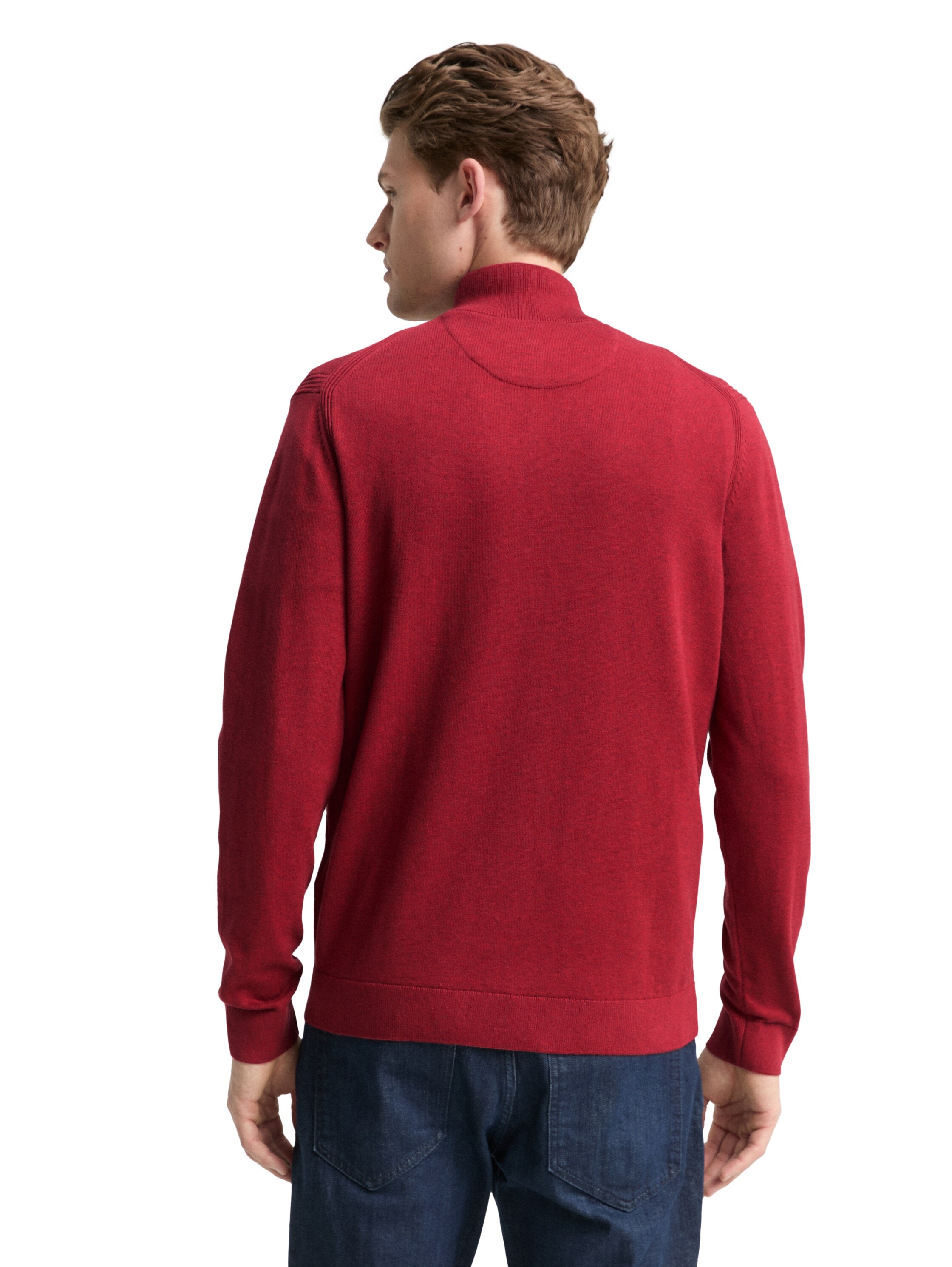 TOM TAILOR Strickjacke mit Logo Stickerei