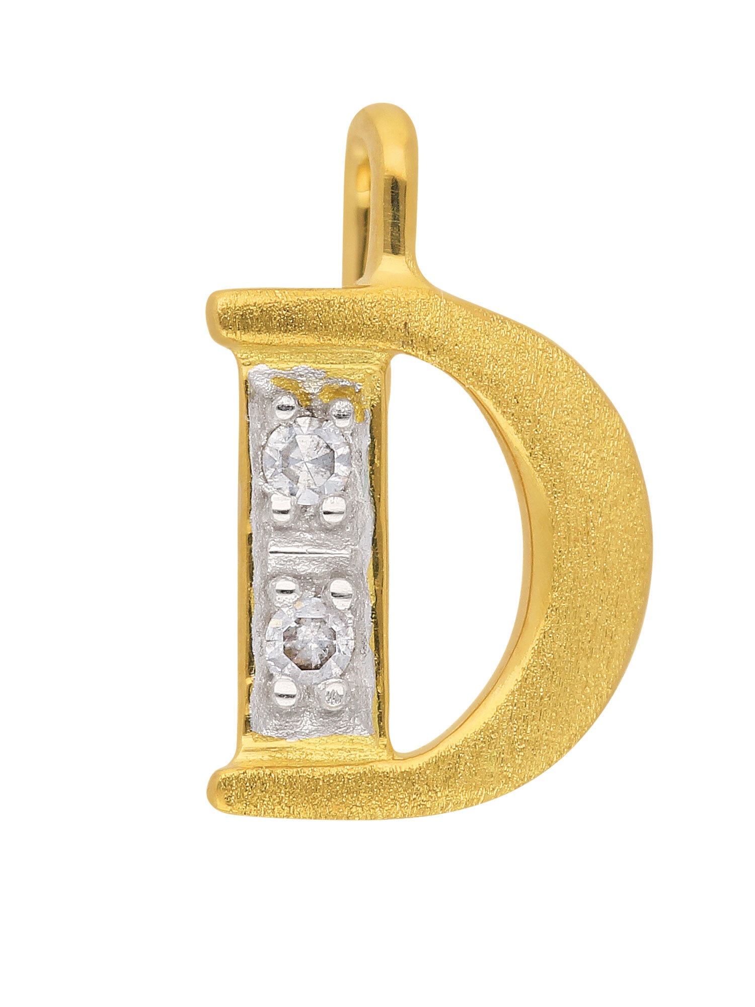 Buchstabenanhänger ADELIA´S "Damen Gold Schmuck 585 Gold Buchstabenanhänger mit Diamant", gold, Schmuckanhänger, Damen, 0,02 VVS = sehr sehr kleine Einschlüsse mit Diamant, Gold, mit Diamant Goldschmuck für Damen & Herren 6