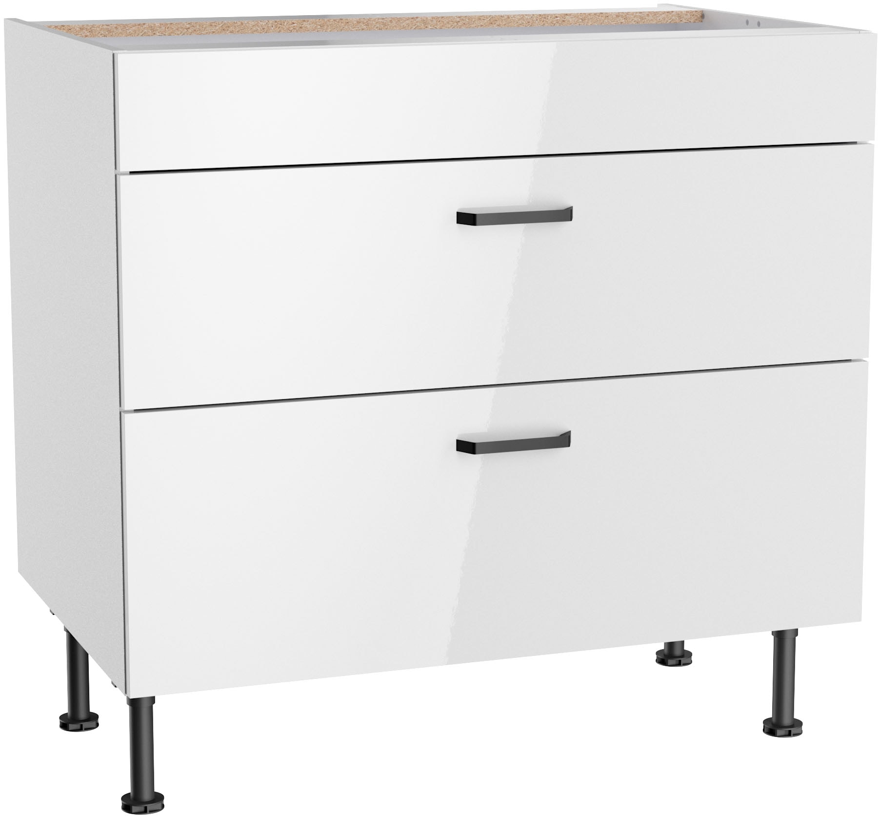 KOCHSTATION "KS-Paula" 90 cm breit, 87 cm hoch, 2 Auszüge für autarkes Einbaukochfeld