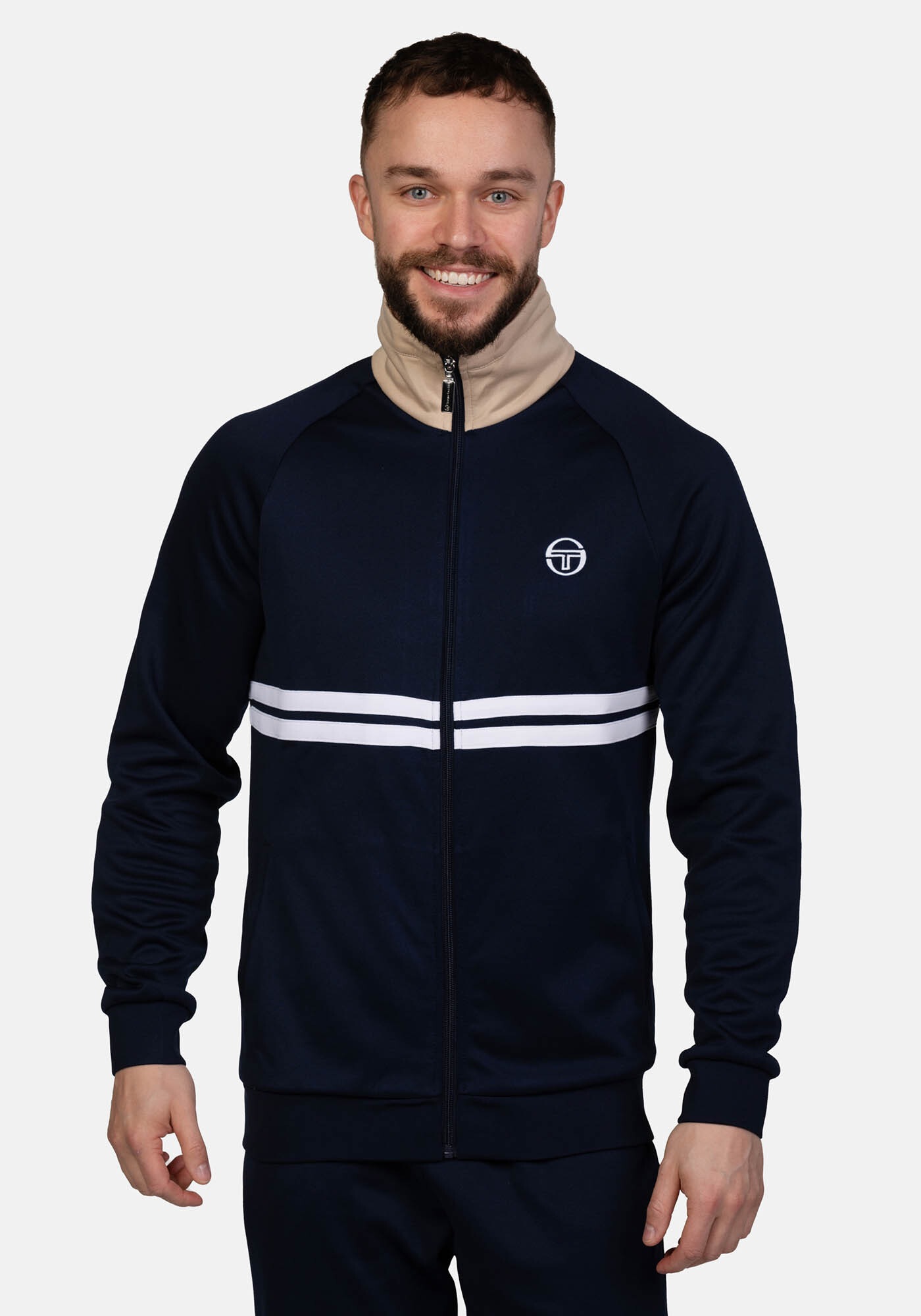 Sergio Tacchini Trainingsjacke »DALLAS TRACK TOP Herren«, ohne Kapuze, Trainingsjacke Herren, leichte Jacke, Retro, Sportjacke, Outdoor, Sale