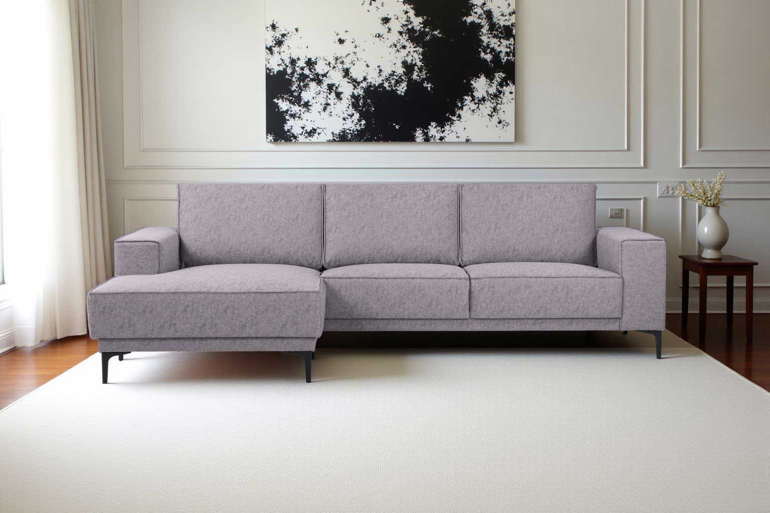 Places of Style Ecksofa "Polsterecke Oland, Struktur, Flachgewebe, Luxus-Mi günstig online kaufen