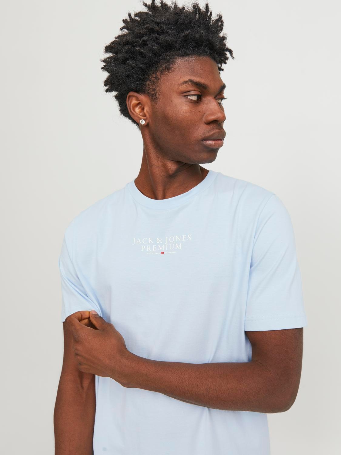 Jack & Jones Rundhalsshirt »JPRBLUARCHIE TEE CREW NECK« mit Logo Print