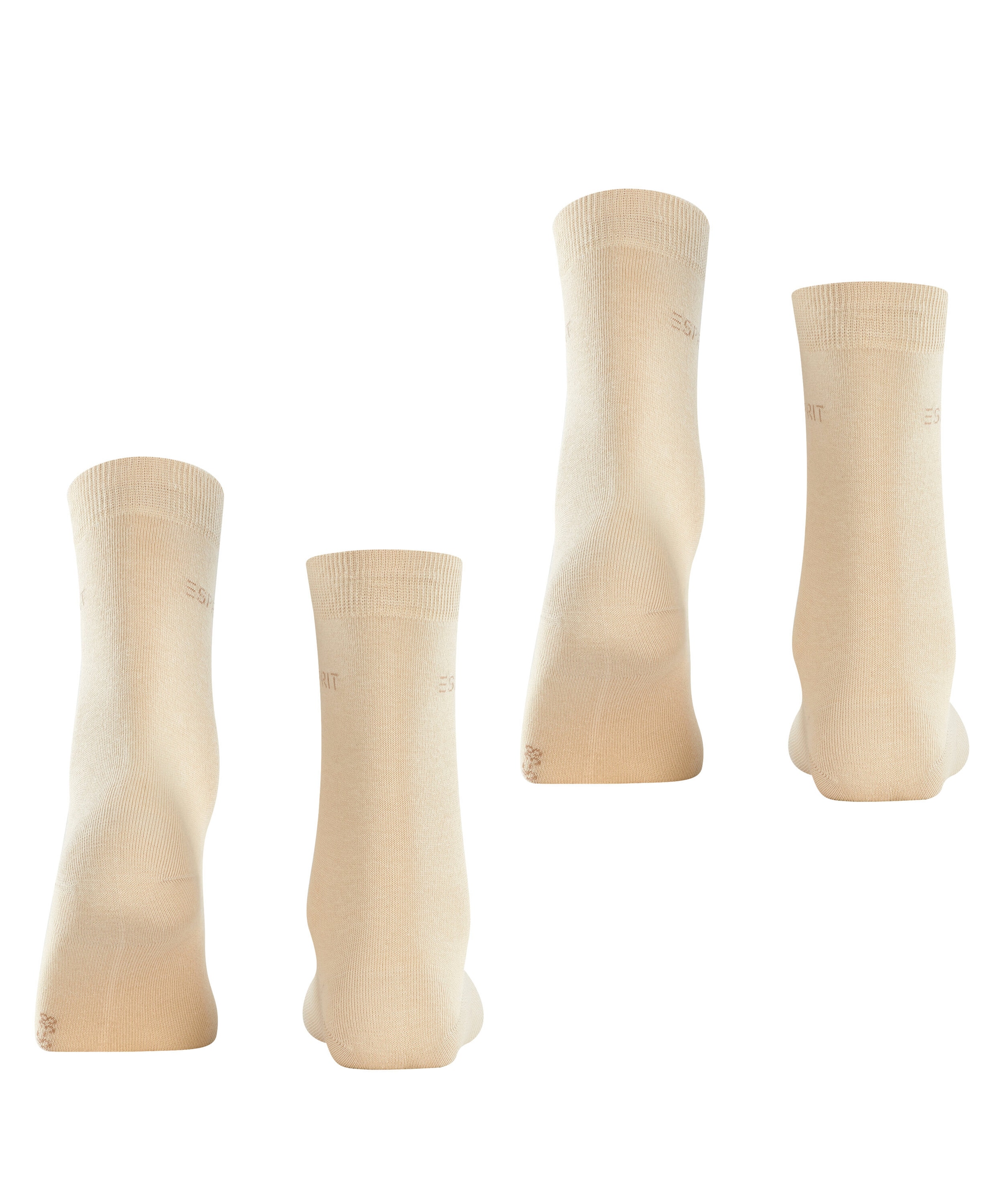 Esprit Socken »Uni«, (2 Paar, 2er Pack), aus elastischem Material, atmungsaktiv