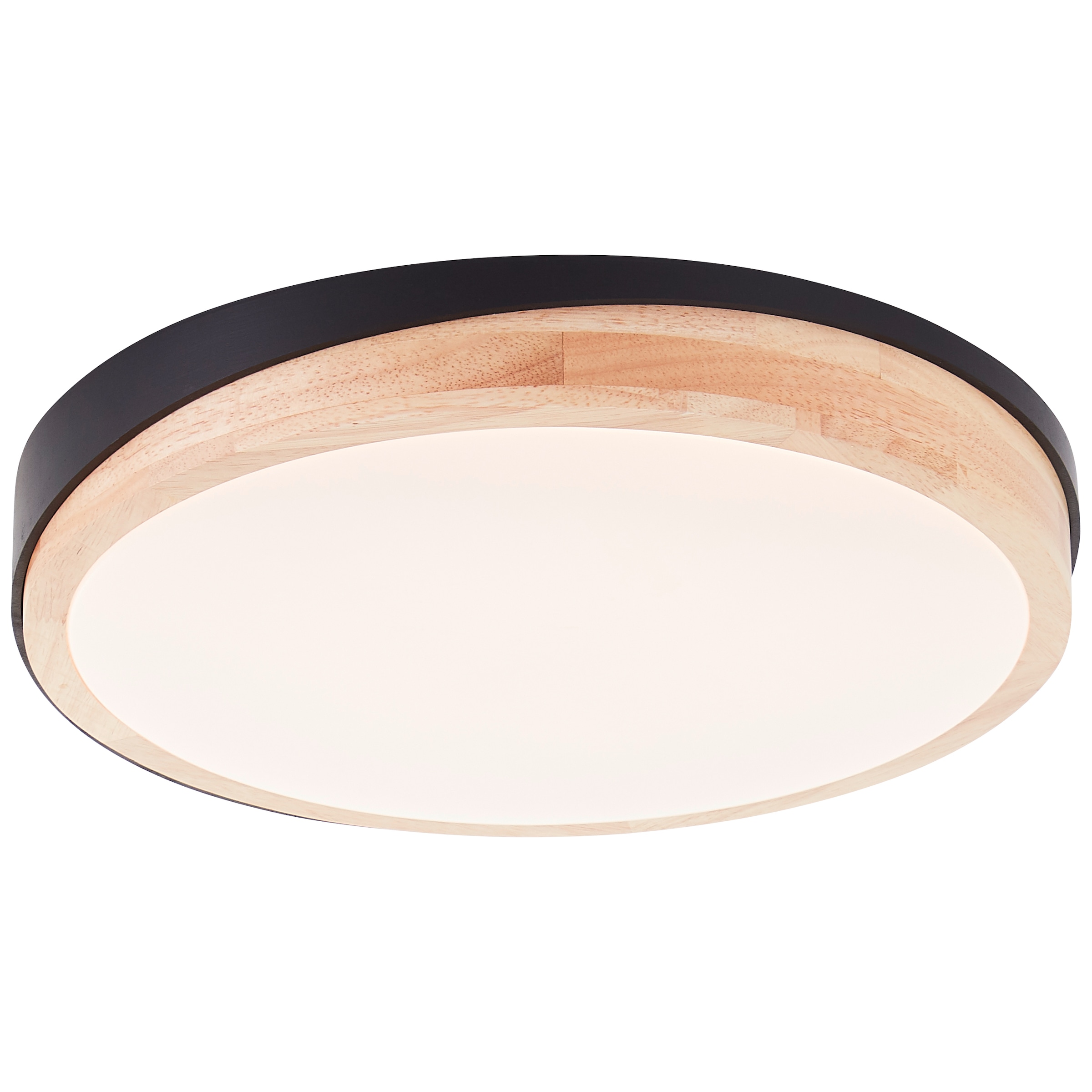 Brilliant LED Deckenleuchte »Baarlo«, Ø 35 cm, 2400 lm, 3000 K, 3-Stufen dimmbar, Holz/Metall