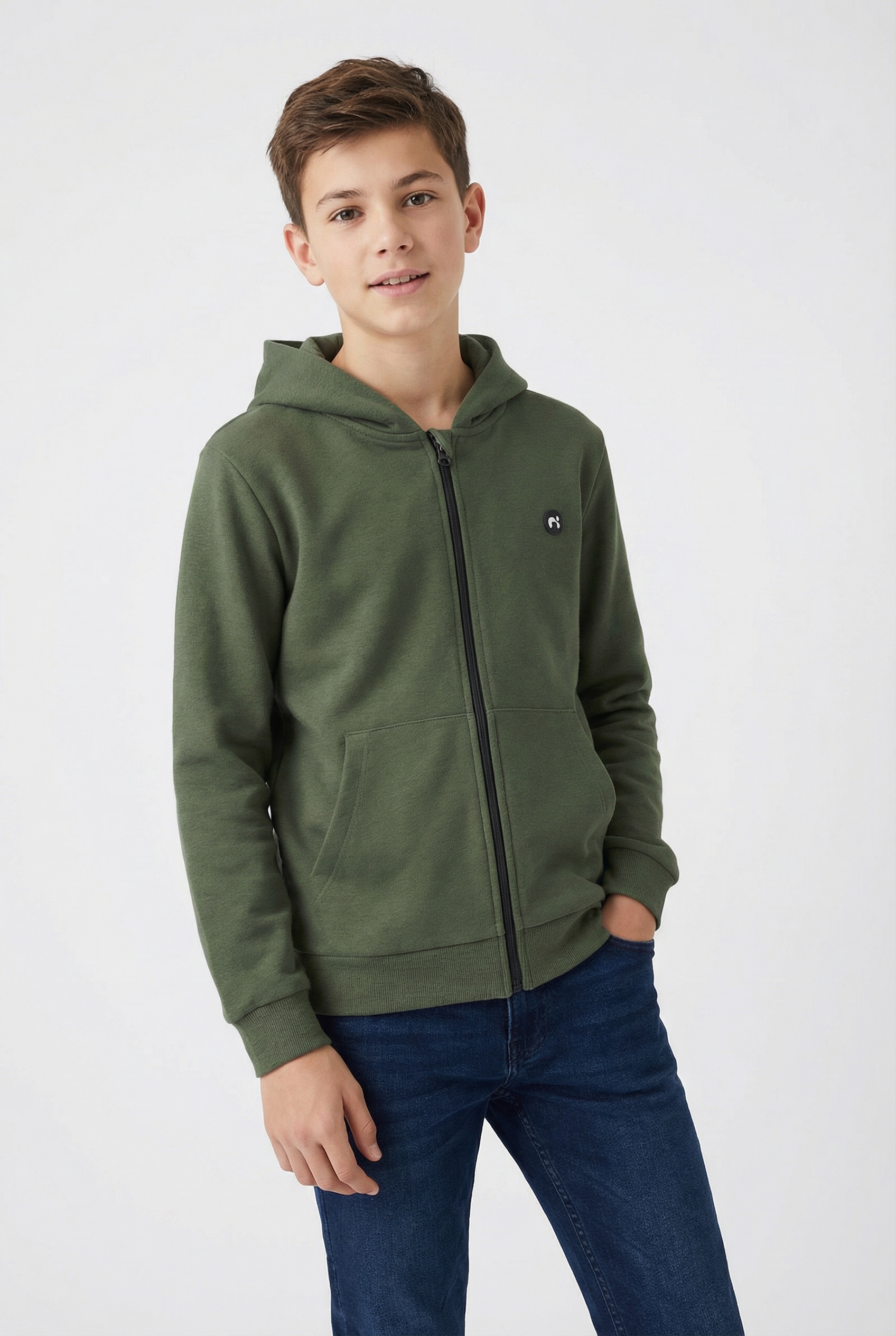 Name It Kapuzensweatjacke "NKMVIMO LS SWEAT CARD BRU NOOS"