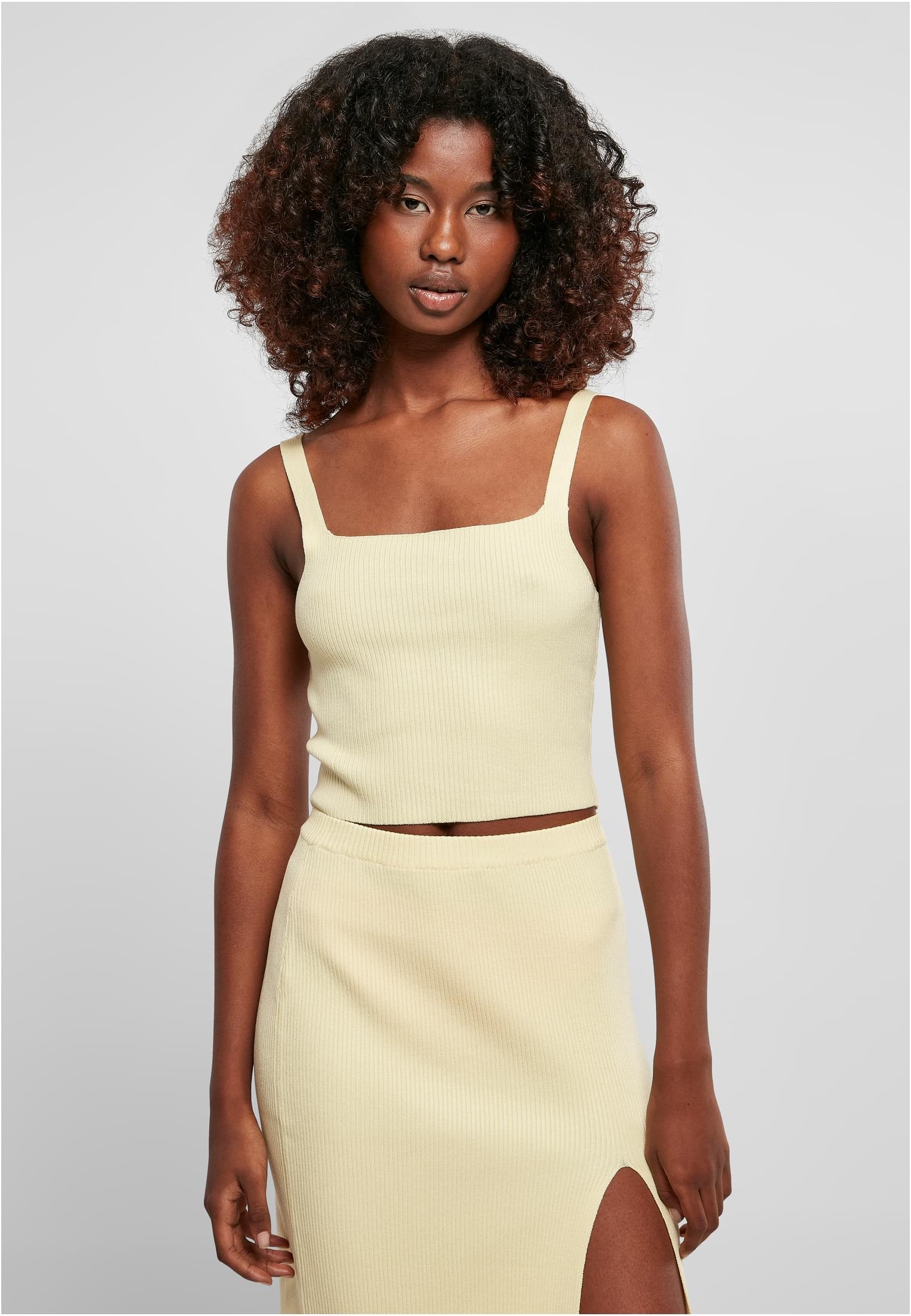 URBAN CLASSICS Tanktop »Urban Classics Damen Ladies Cropped Knit Top« kaufen