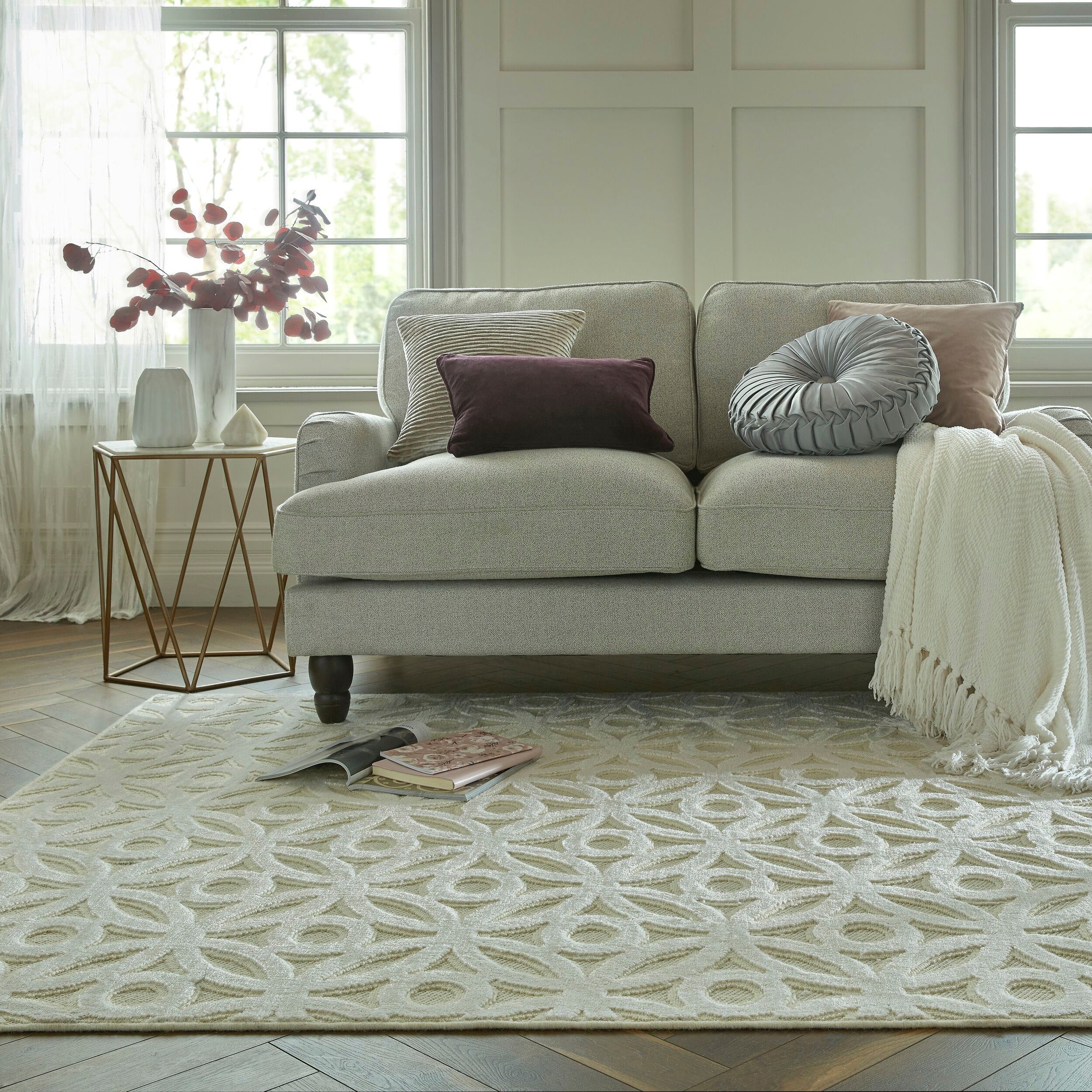 FLAIR RUGS Teppich »CLARISSA«, rechteckig, 7 mm Höhe, 3D-Effekt; Hoch- und Tieffekt