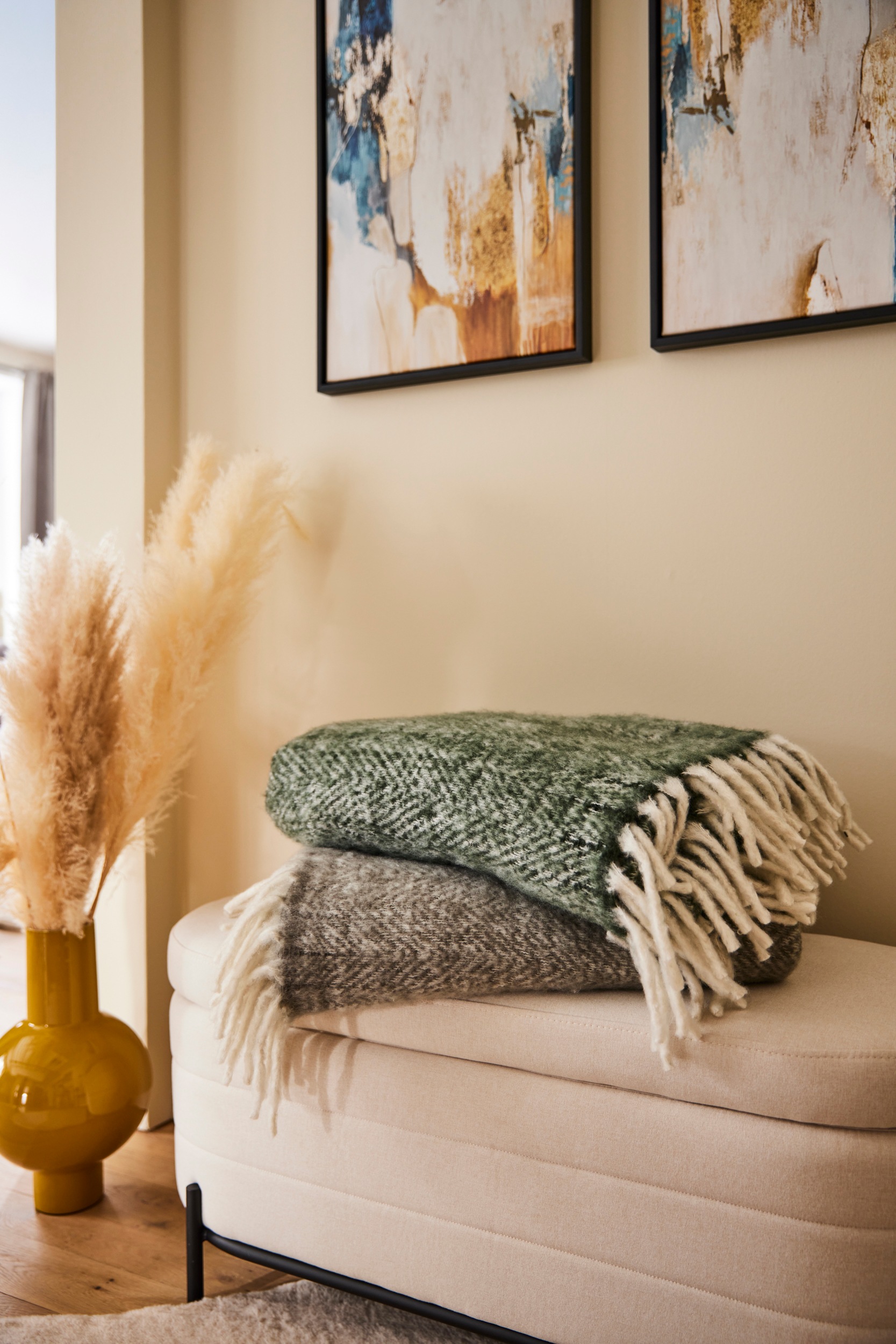 Bruno Banani Wohndecke "Lagan" Kuschelige Wohndecke mit Fransen, hochwertig günstig online kaufen