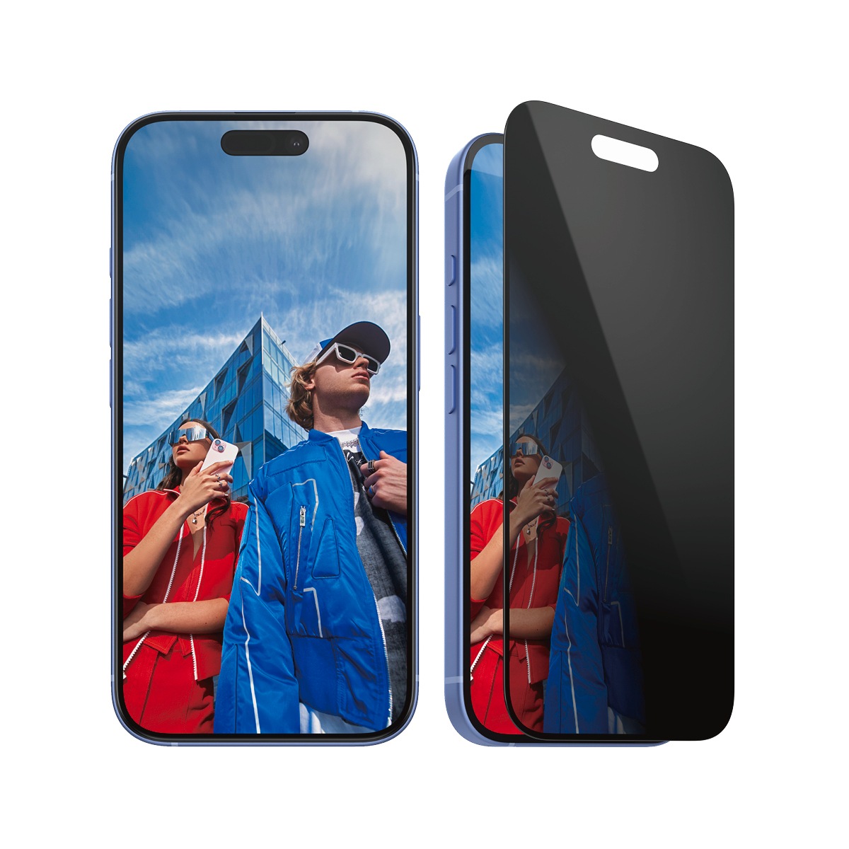PanzerGlass Displayschutzglas »Privacy Screen Protection«, für Apple iPhone 16-Apple iPhone 15, Displayschutzfolie, Schutzfolie, Bildschirmschutz, kratz- & stoßfest