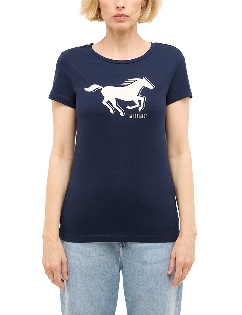 MUSTANG Kurzarmshirt "Damen Style Loa" günstig online kaufen
