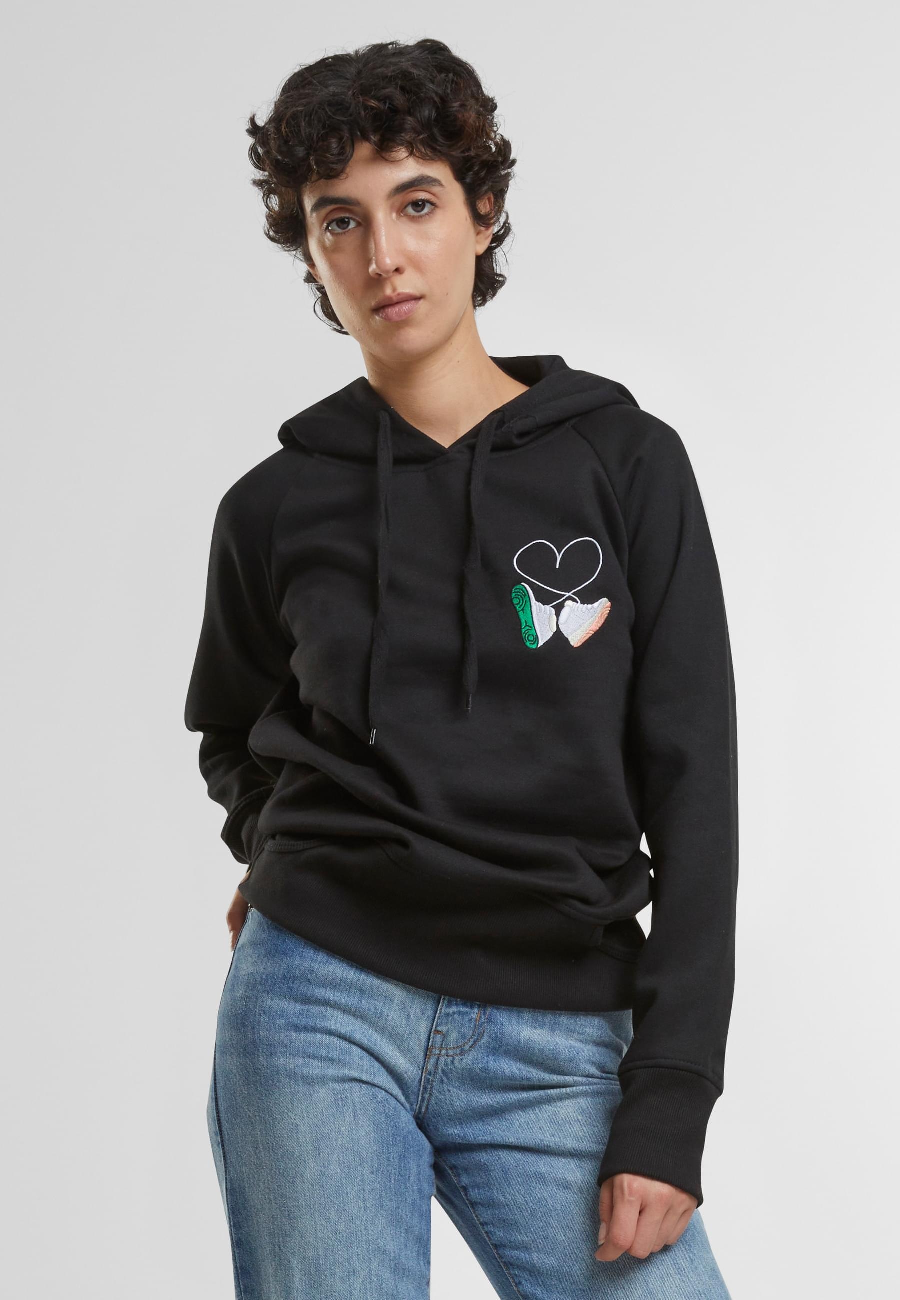 MisterTee Kapuzenpullover »MisterTee Herren Damen Ladies Kicks Love EMB Hoody«, (1 tlg.)