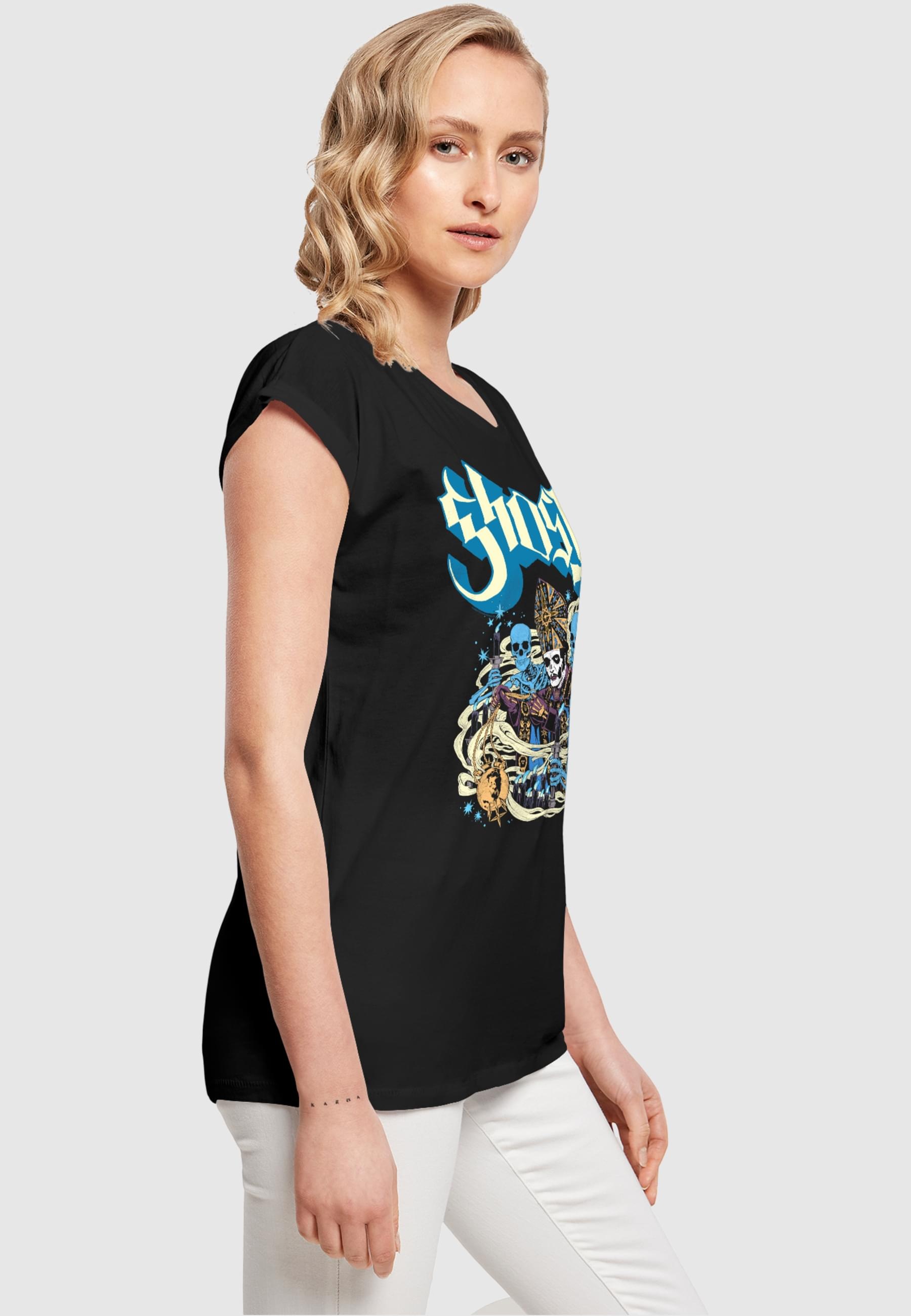 Merchcode T-Shirt »Merchcode Damen Ladies Ghost - Thurrible and friends T-Shirt«, (1 tlg.)