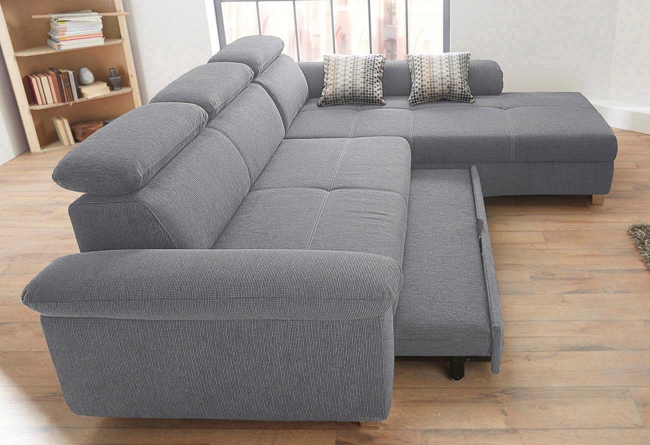 Jockenhöfer Gruppe Ecksofa »Landshut L-Form«, inklusive Bettfunktion, Kopf- bzw. Rückenteilverstellung