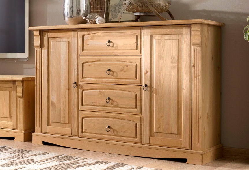 Home affaire Sideboard "Anna", (Gesamtmaße (B/T/H): ca. 140/44/88 cm), Komm günstig online kaufen