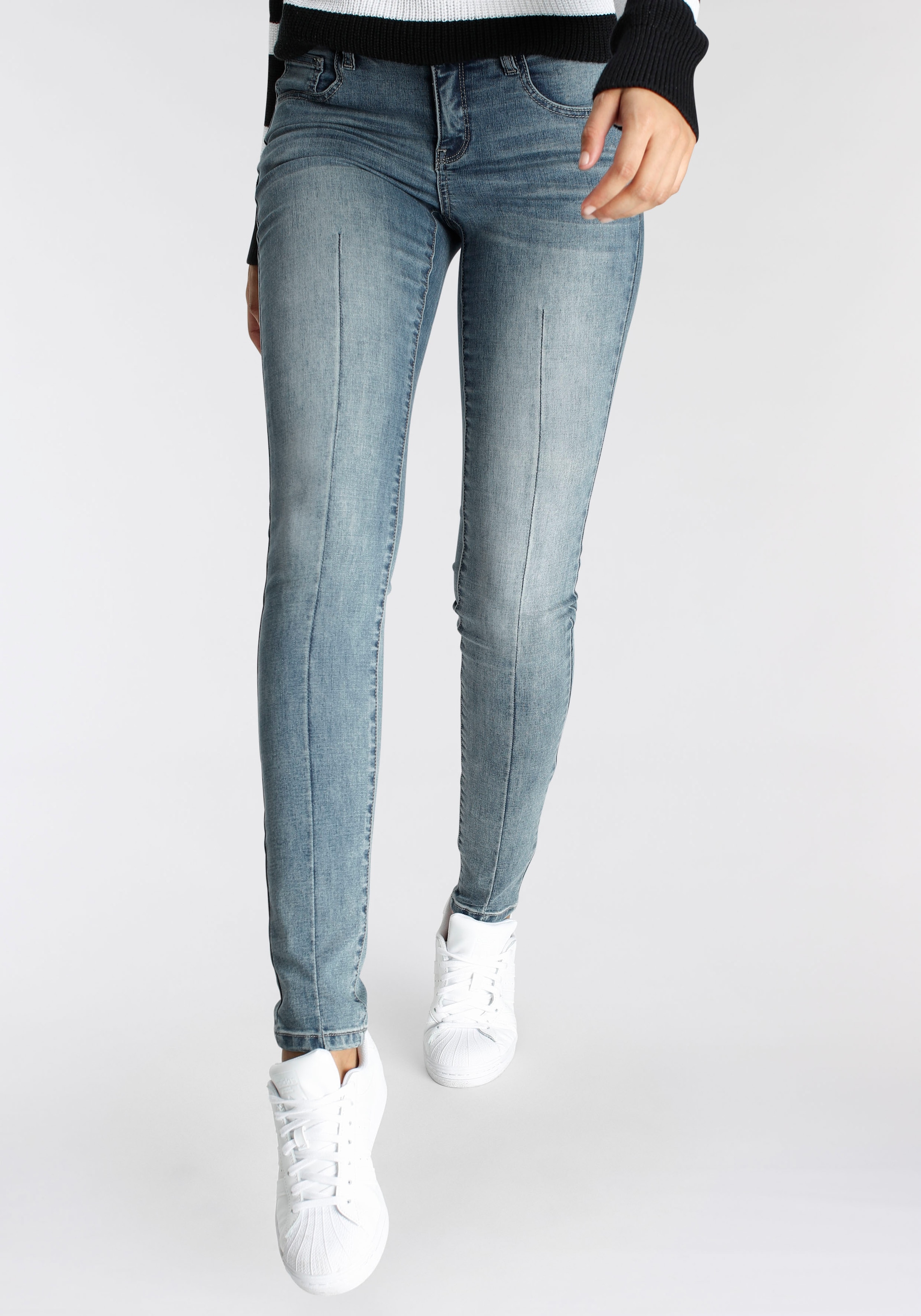 Skinny-fit-Jeans »Ultra-Stretch, sehr bequem, gut zu kombinieren«, Mid Waist high...