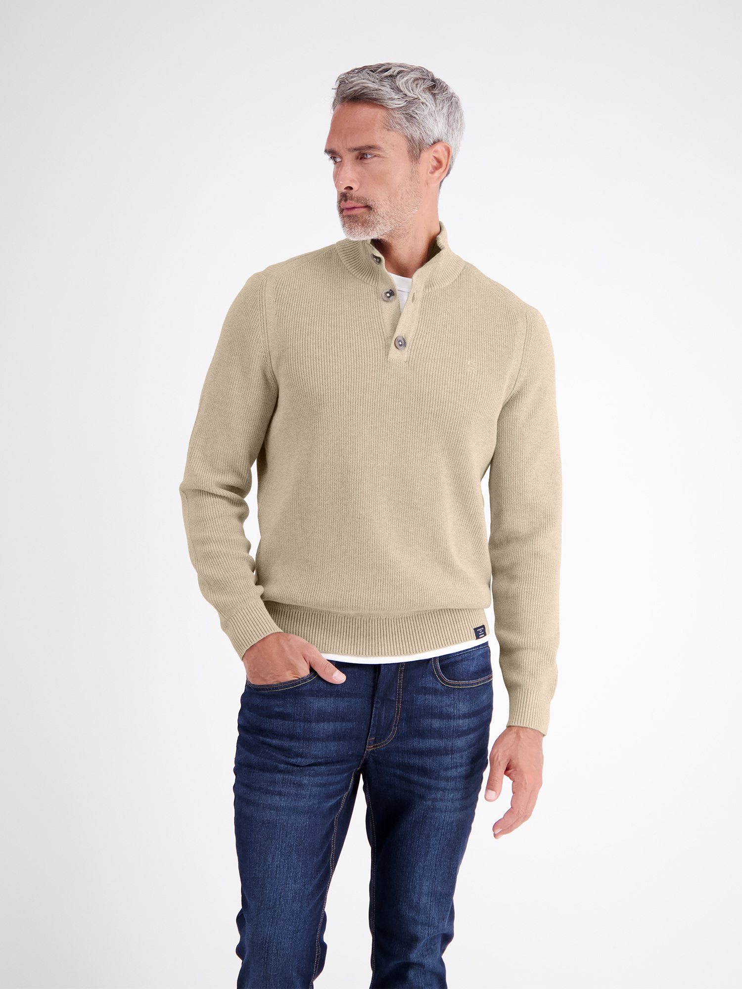 LERROS Troyer "Klasischer Troyer aus gestrickter, flexibler Baumwolle"