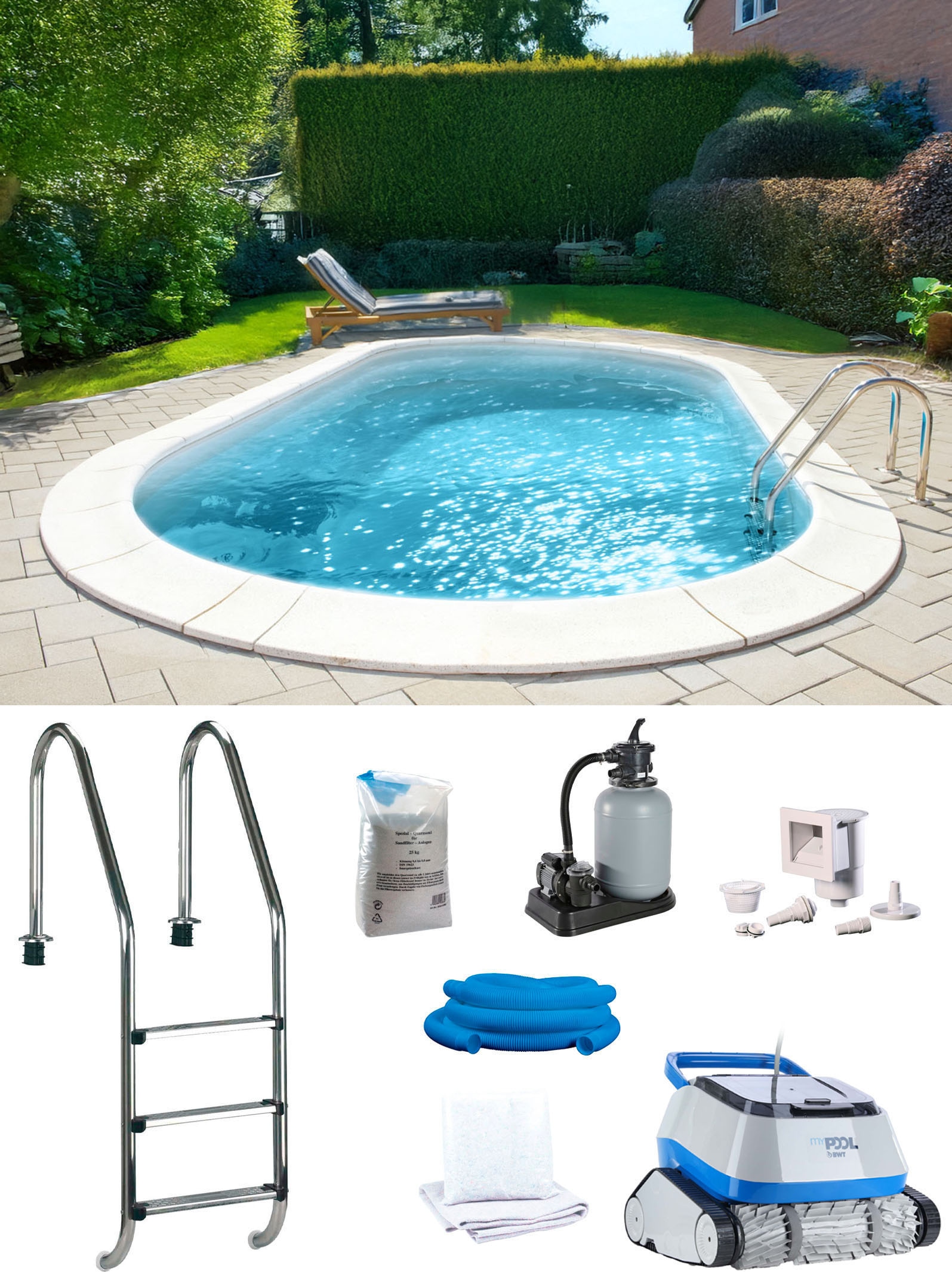 my POOL BWT Ovalpool "POWER, BxLxH: 360x623x150 cm" in 2 Folienfarben erhäl günstig online kaufen