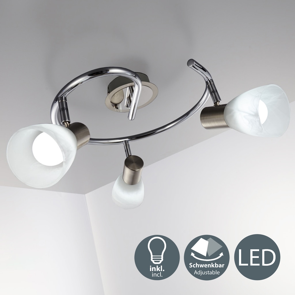 B.K.Licht LED Deckenspot »Lunas«, 3 flammig-flammig