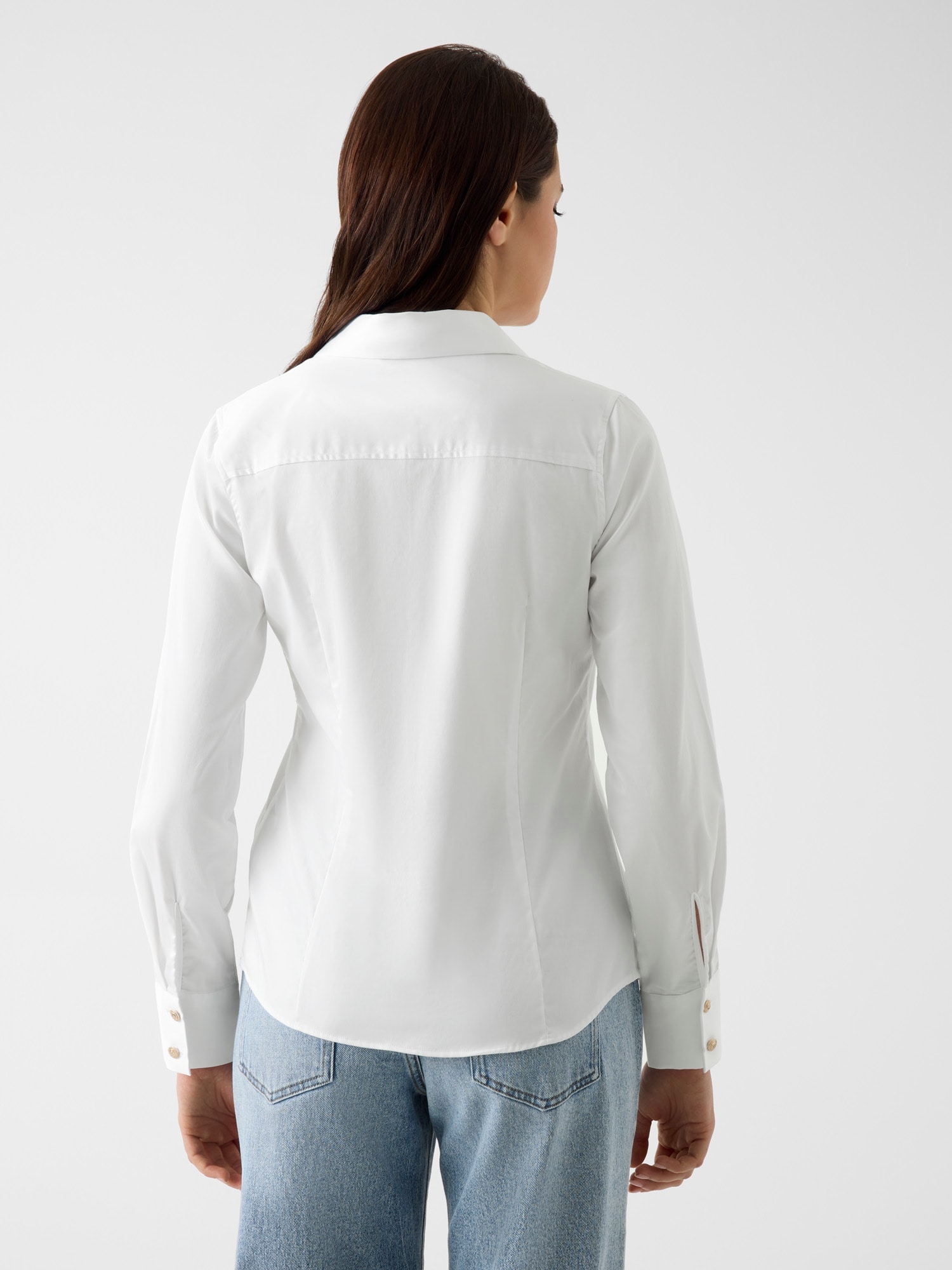 Guess Hemdbluse »NEW CATE SHIRT« mit Logostickerei, Slim Fit