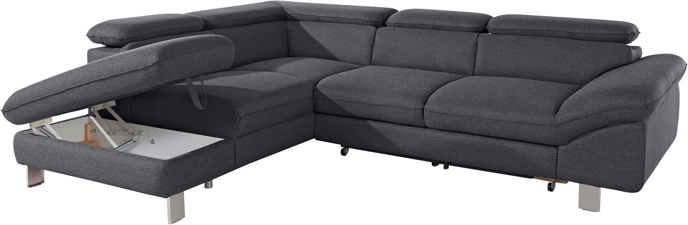 COTTA Ecksofa »Driver L-Form«, mit Kopfteilverstellung, wahlweise mit Bettfunktion & Bettkasten