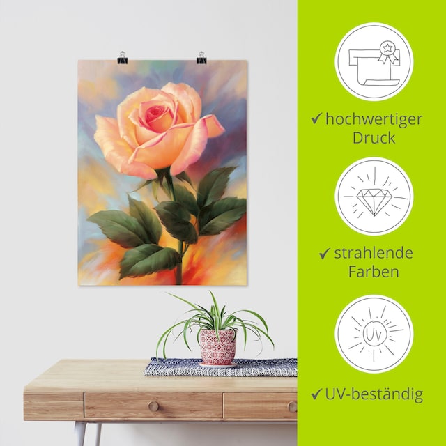 Artland Wandbild »Kleine Rosen III«, Blumenbilder, (1 St.), als Alubild,  Leinwandbild, Wandaufkleber oder Poster in versch. Größen kaufen | BAUR