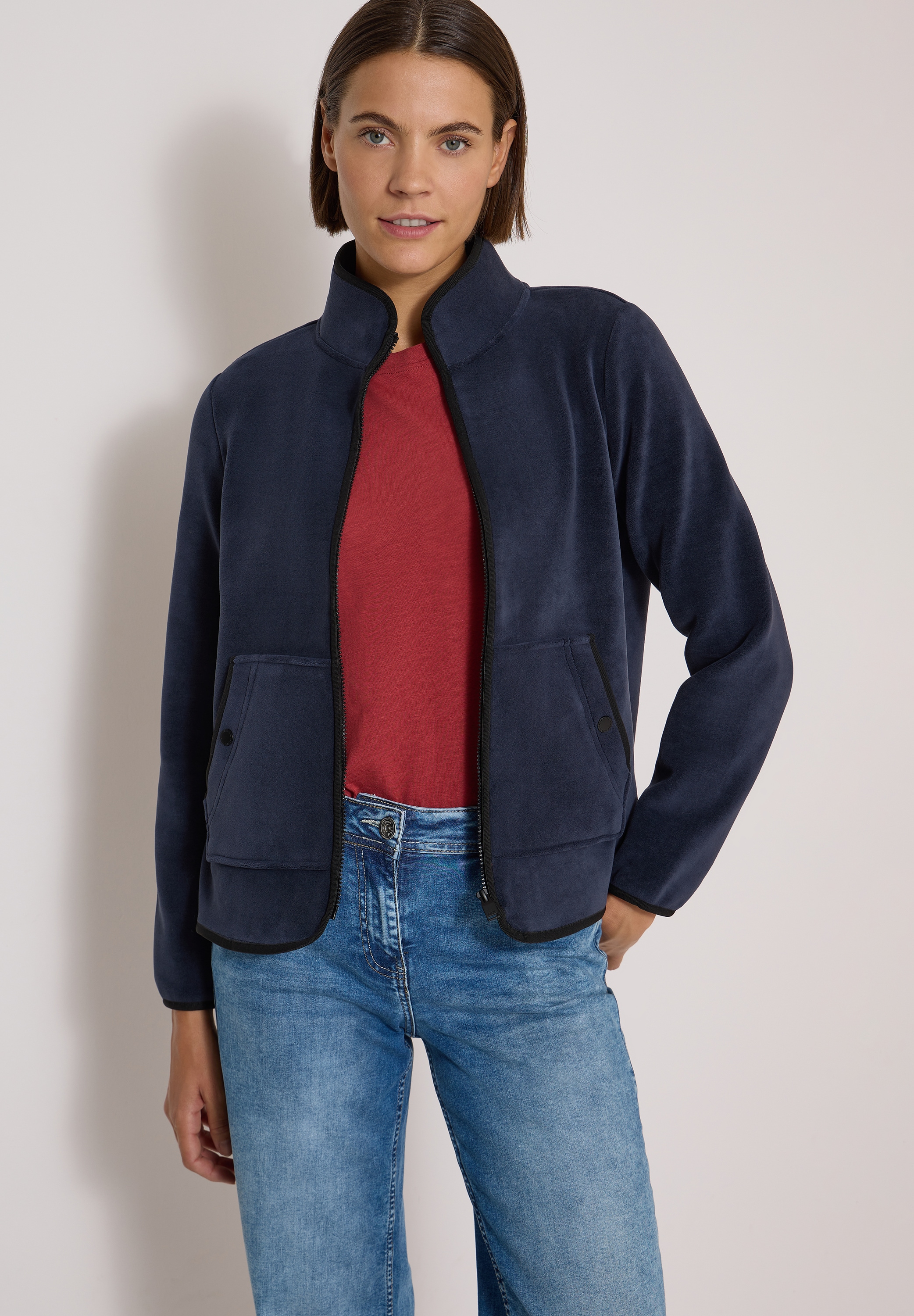 Cecil Sweatjacke mit Kängurutasche