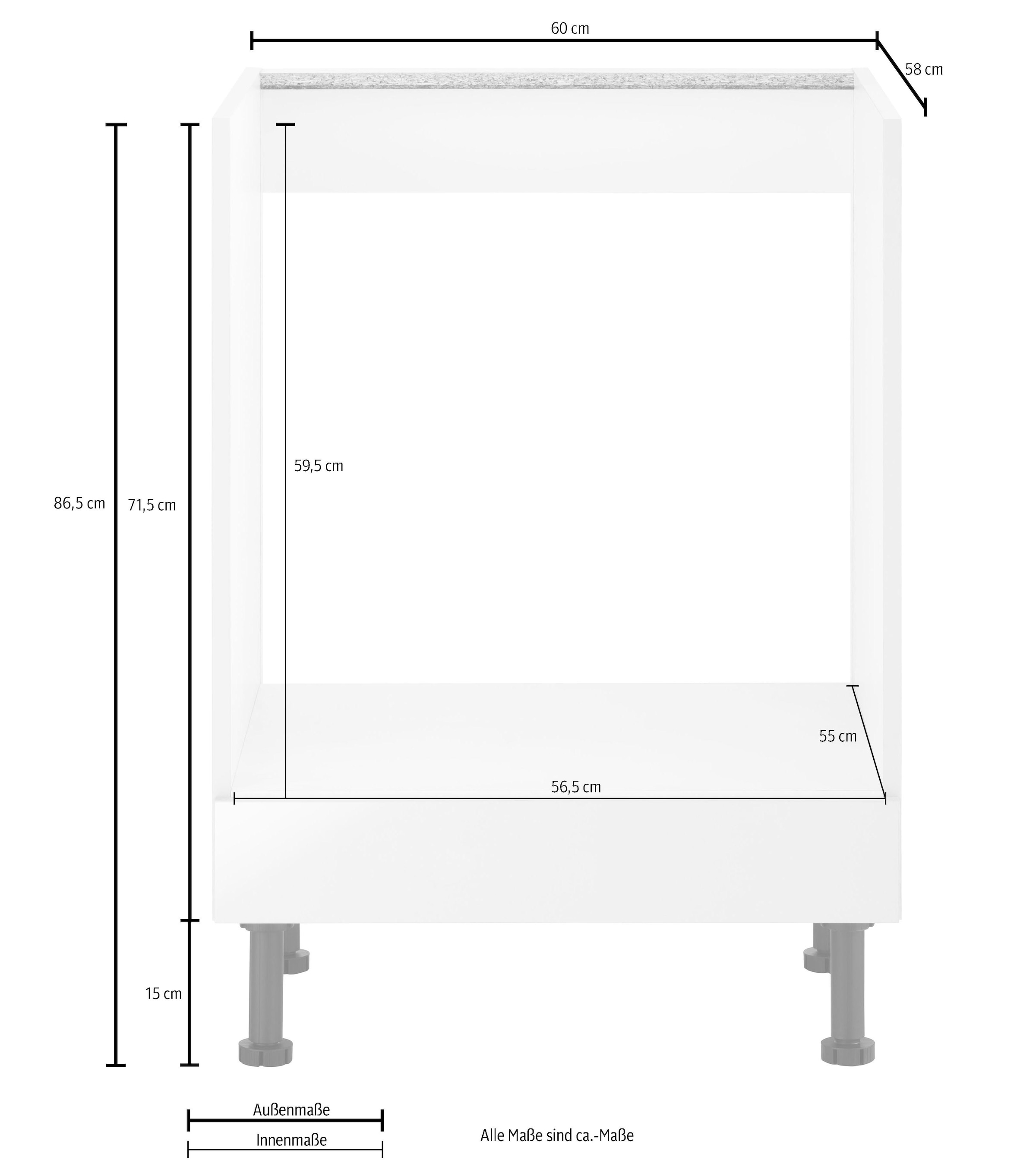 wiho Küchen Herdumbauschrank »Ela«, Breite 60 cm kaufen | BAUR