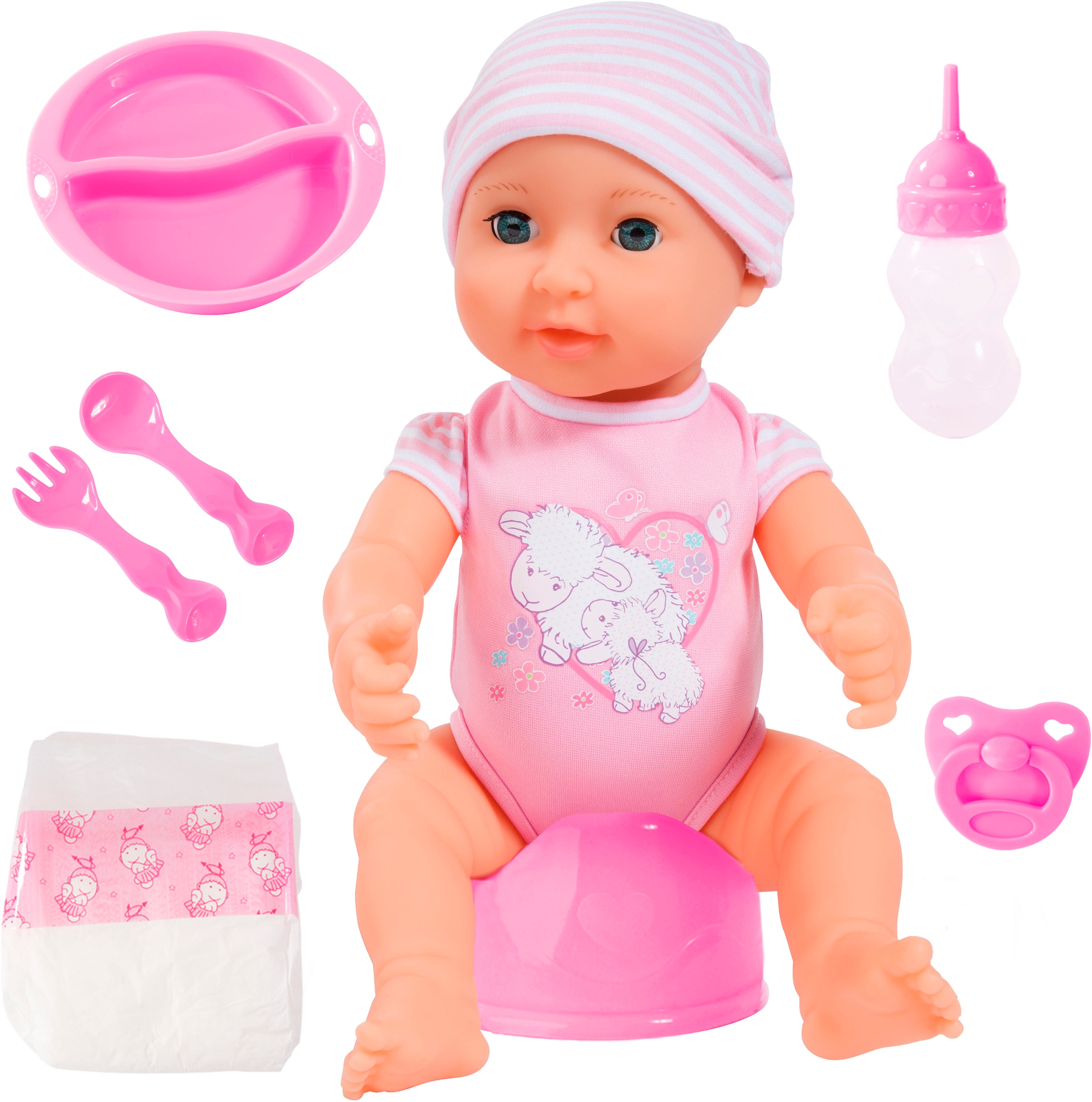 Babypuppe »Piccolina Newborn Baby, 40 cm«, (8 tlg.)