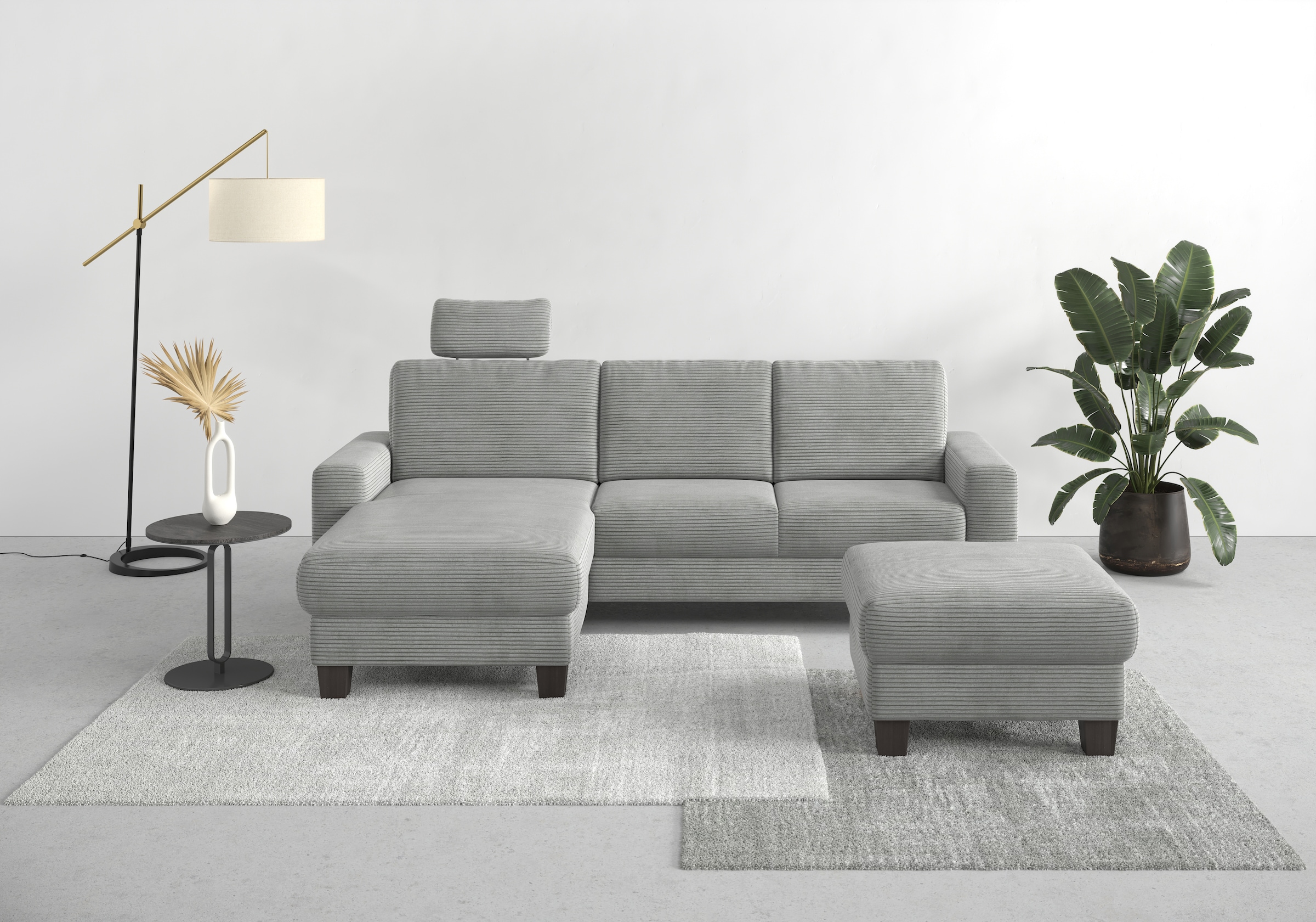 Home affaire Ecksofa "Summer L-Form", mit Recamiere, mit oder ohne Bettfunk günstig online kaufen